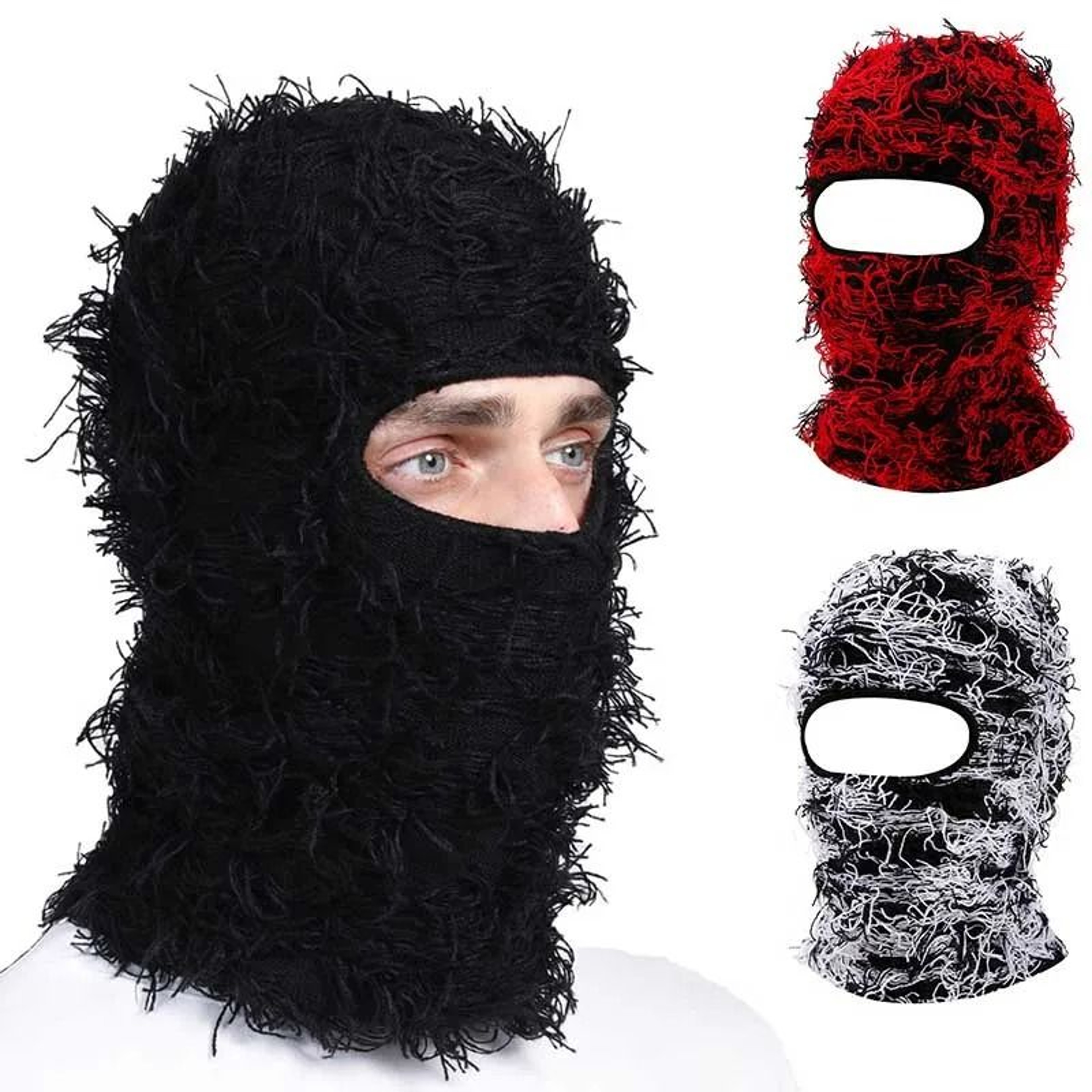 Distressed Knitted Tactical Balaclava  Ski Mask 0