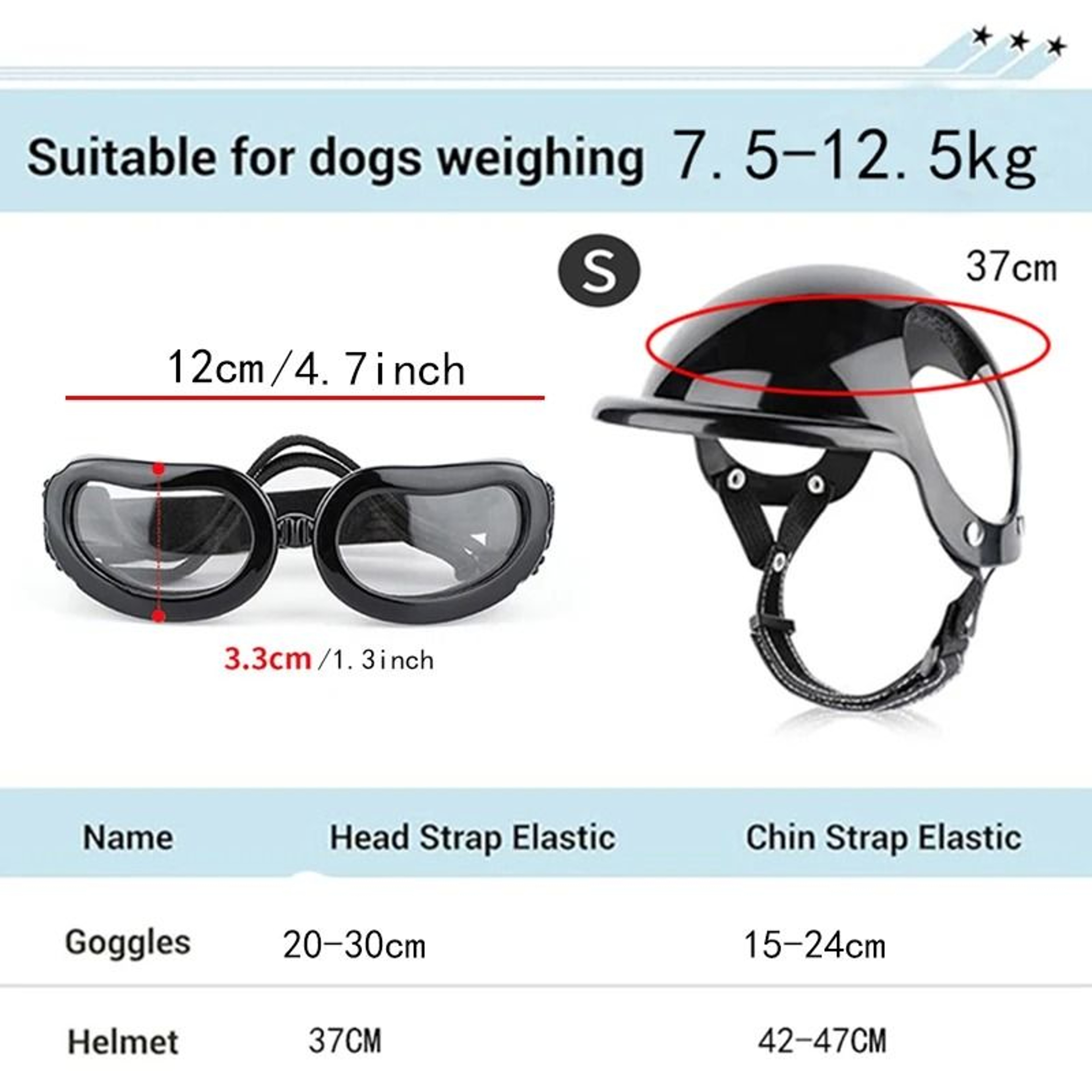 Sport Dog Helmet  Goggles Adventure Set 1