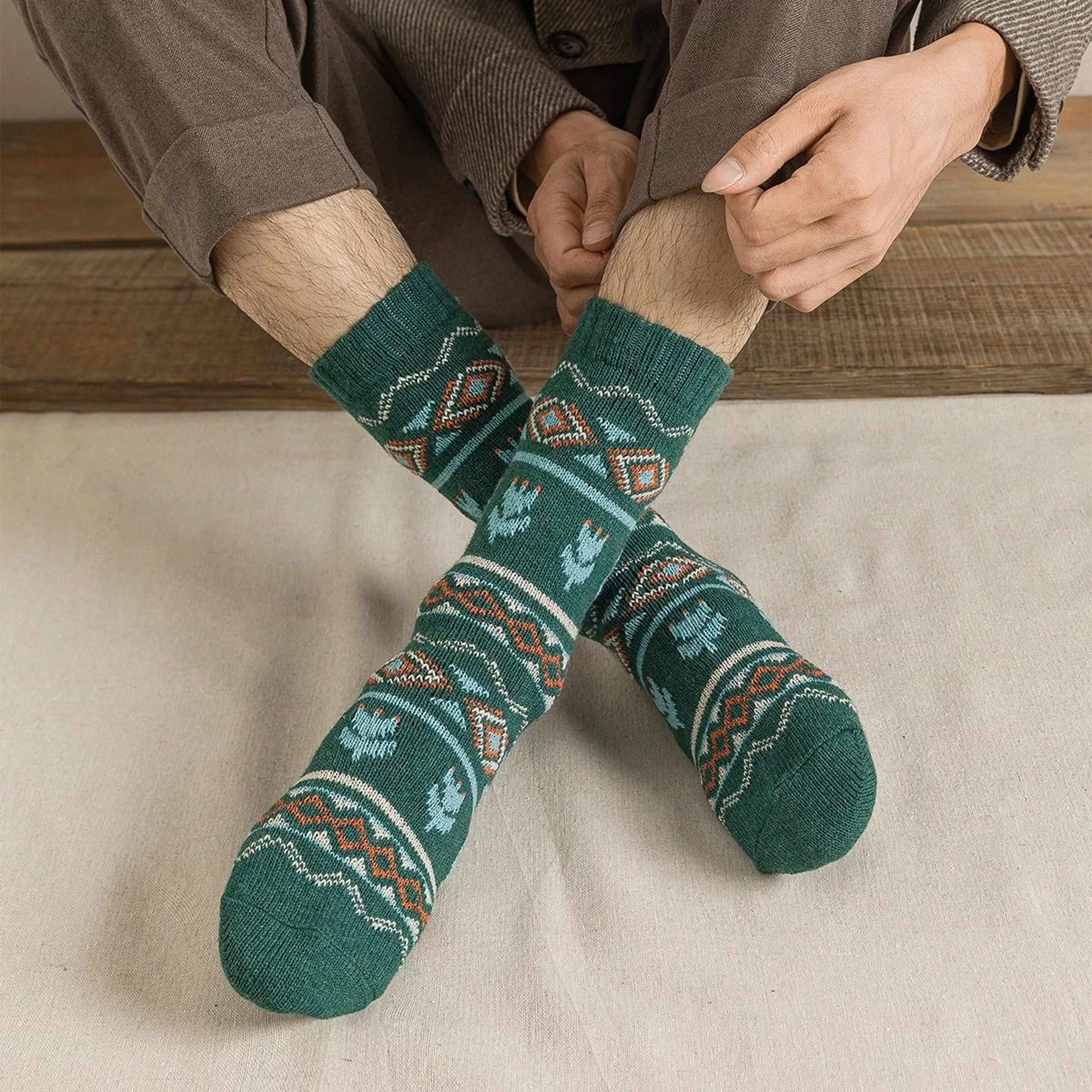 5Pair Retro Thermal Winter Sock Set 4