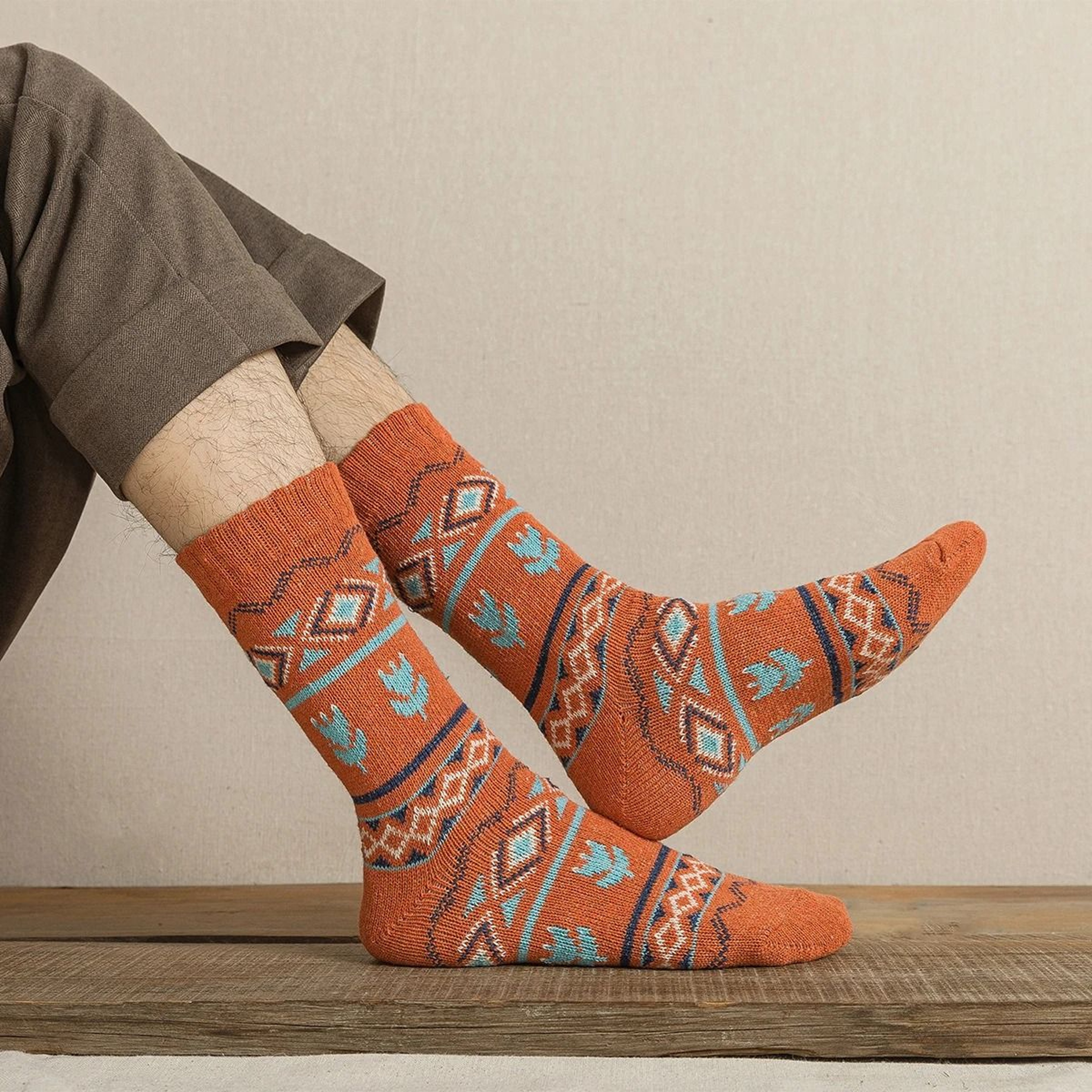 5Pair Retro Thermal Winter Sock Set 5