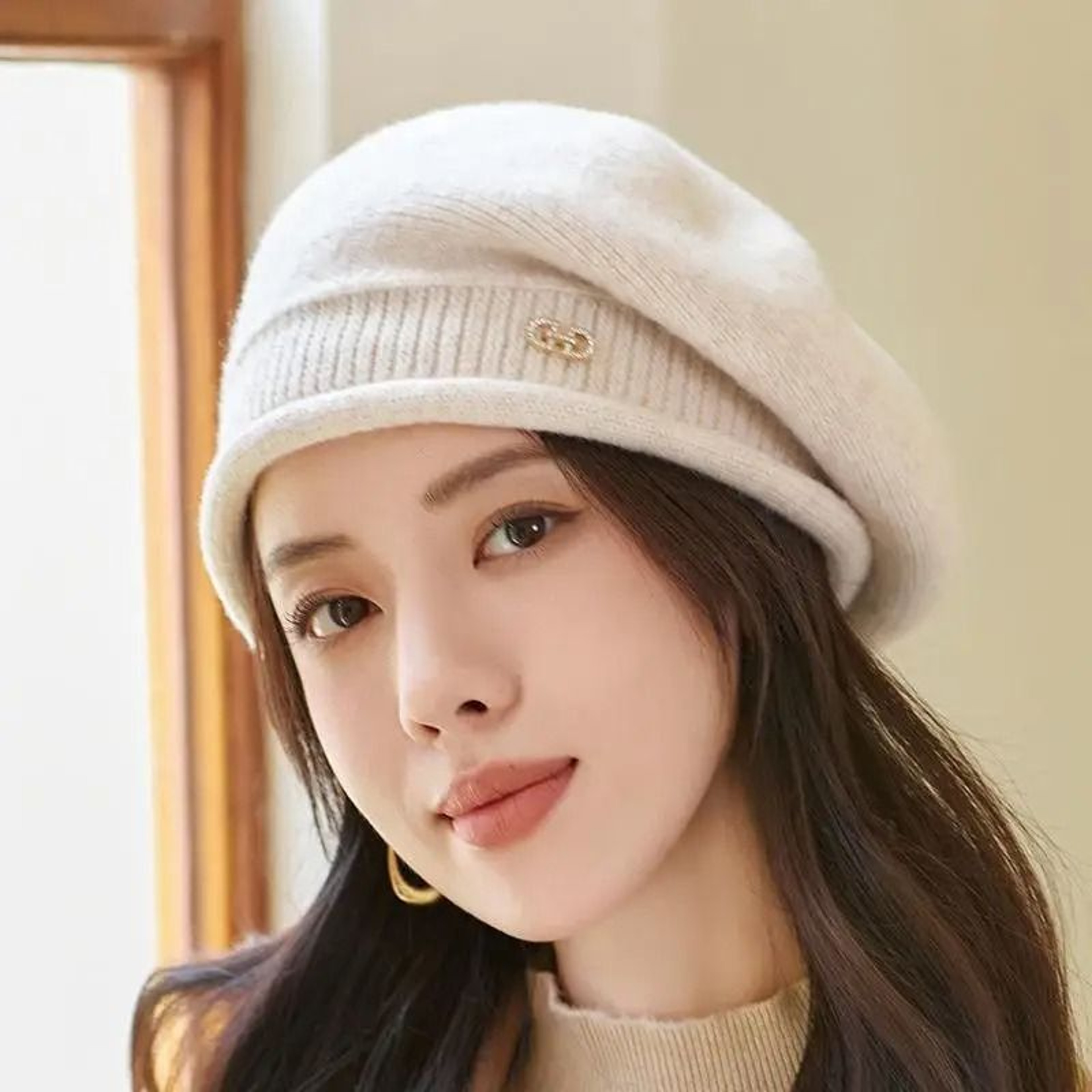 Womens Designer Knit Thermal Winter Beret 9