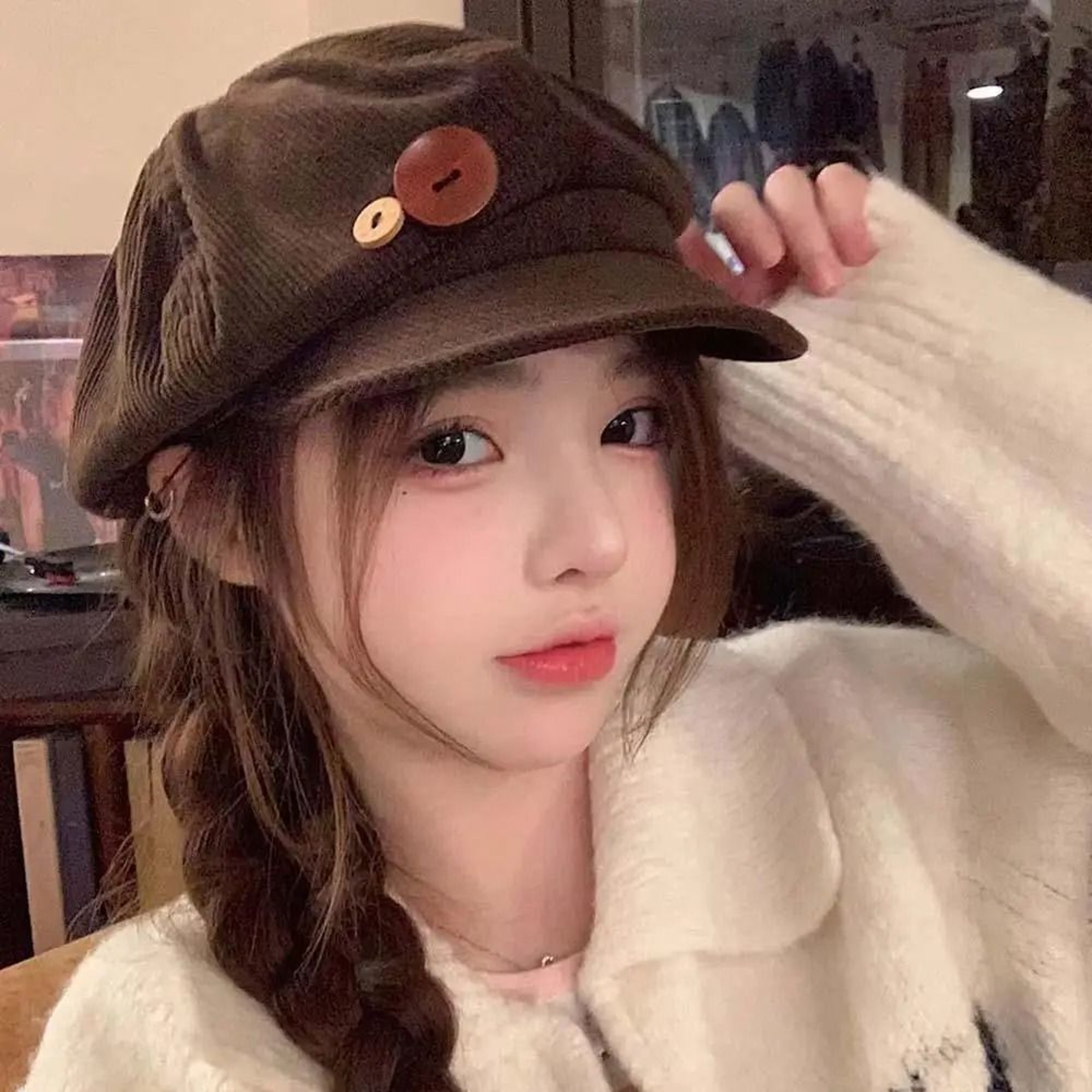 Vintage Corduroy Octagonal Artist Beret 4