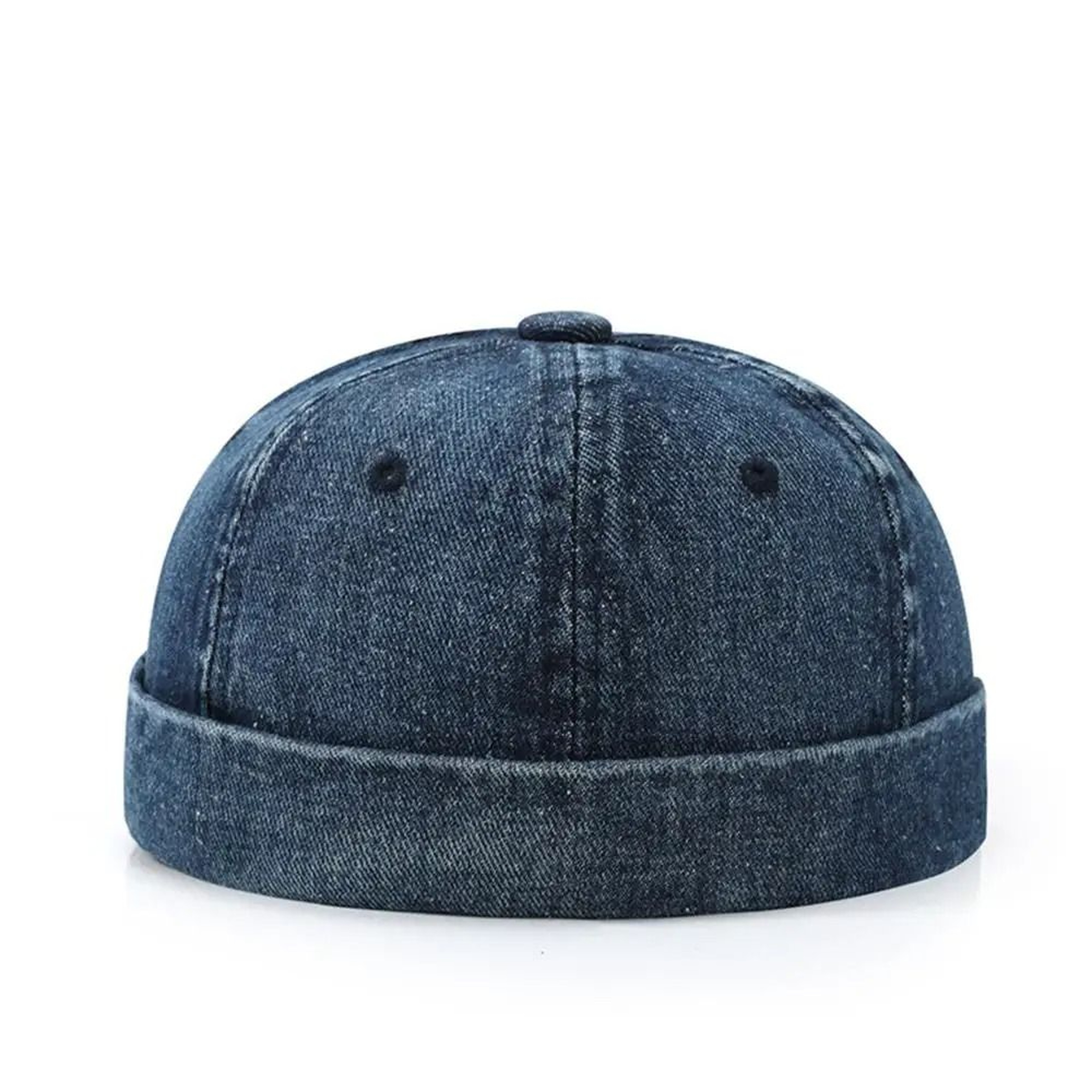 Vintage Denim Brimless Docker Cap 7