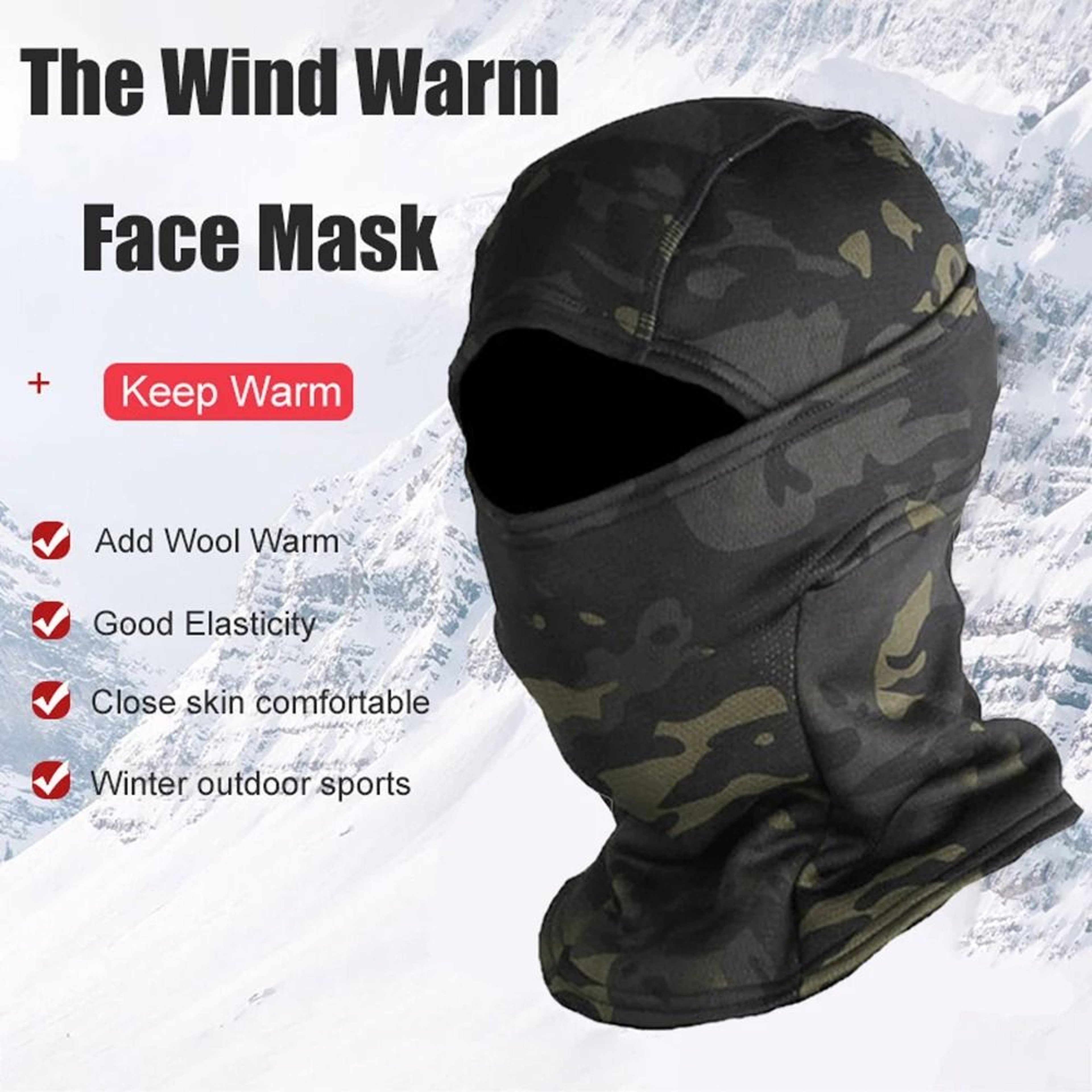 Polar Fleece Camouflage Tactical Balaclava 1