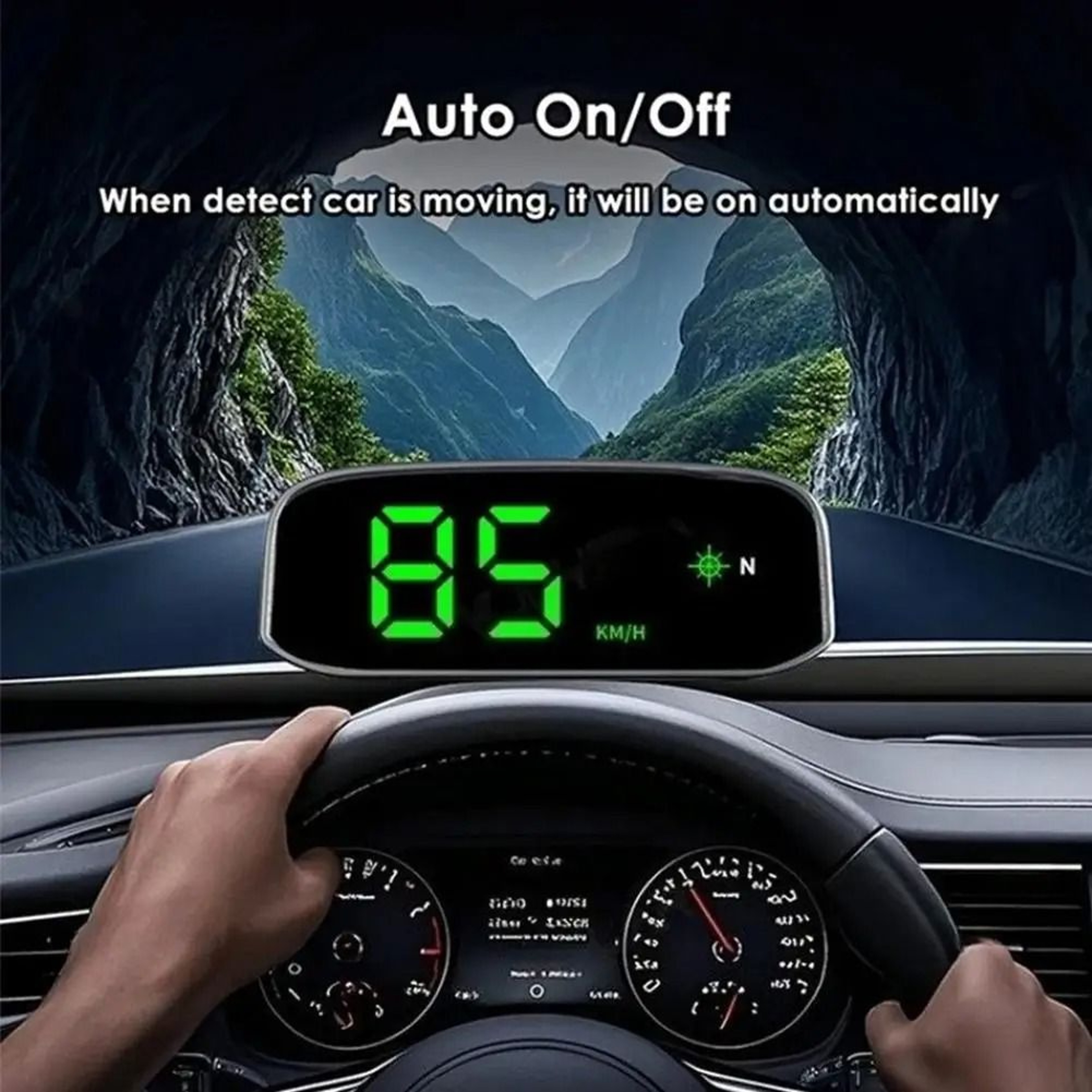 SolarPowered Universal Smart GPS HUD Speedometer 1