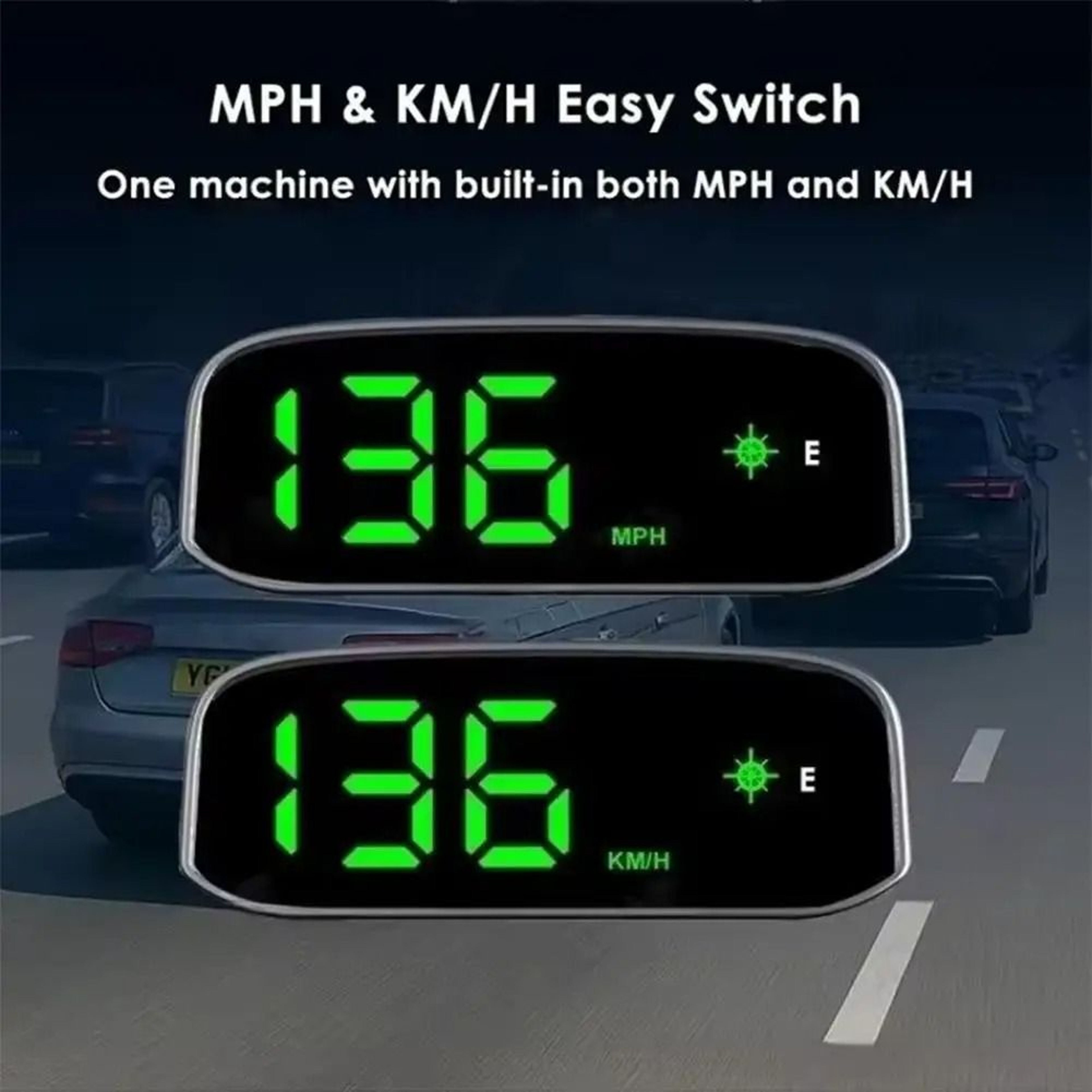 SolarPowered Universal Smart GPS HUD Speedometer 2