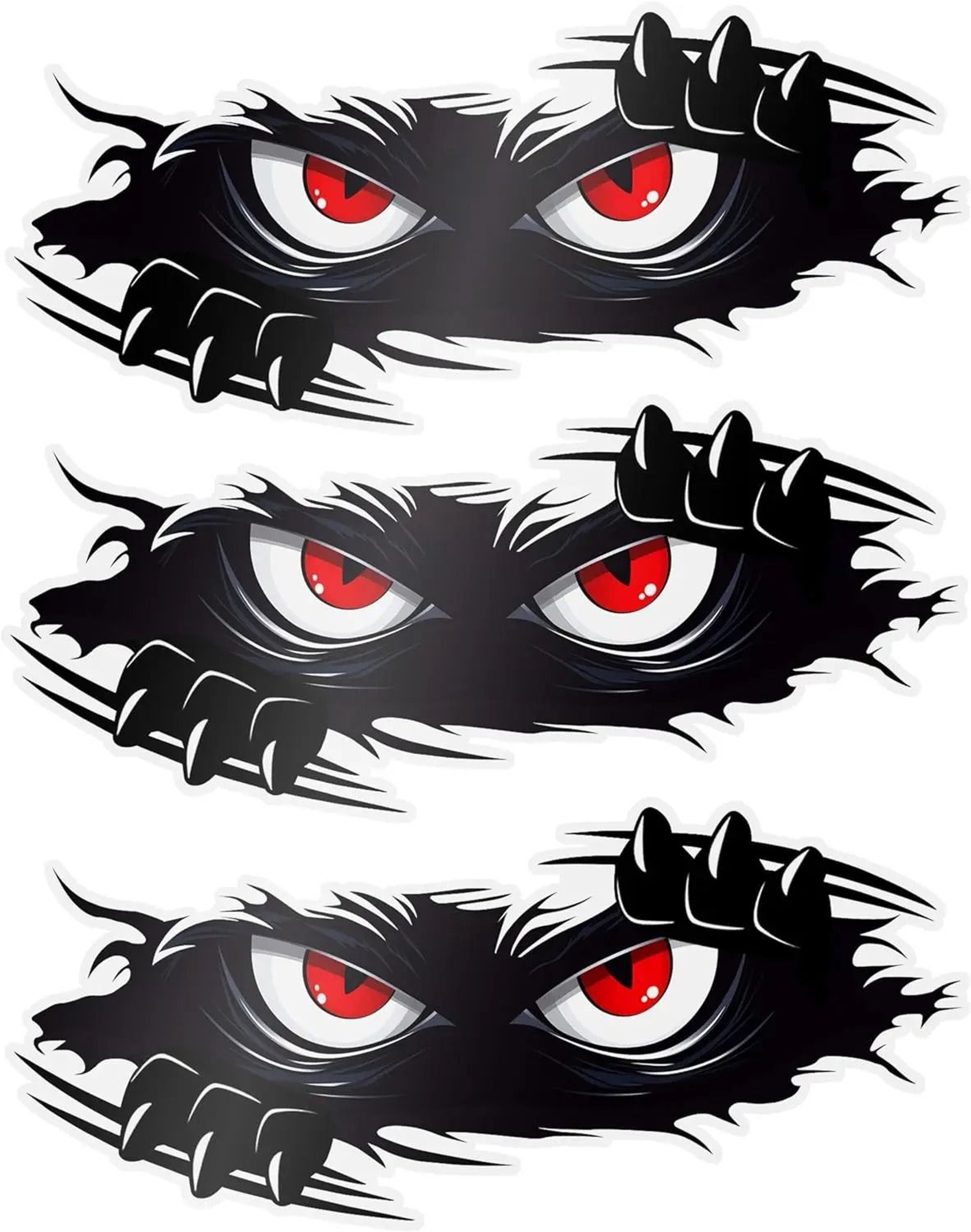 3Piece Peeking Monster HighContrast 3D Vinyl Decal Set 0