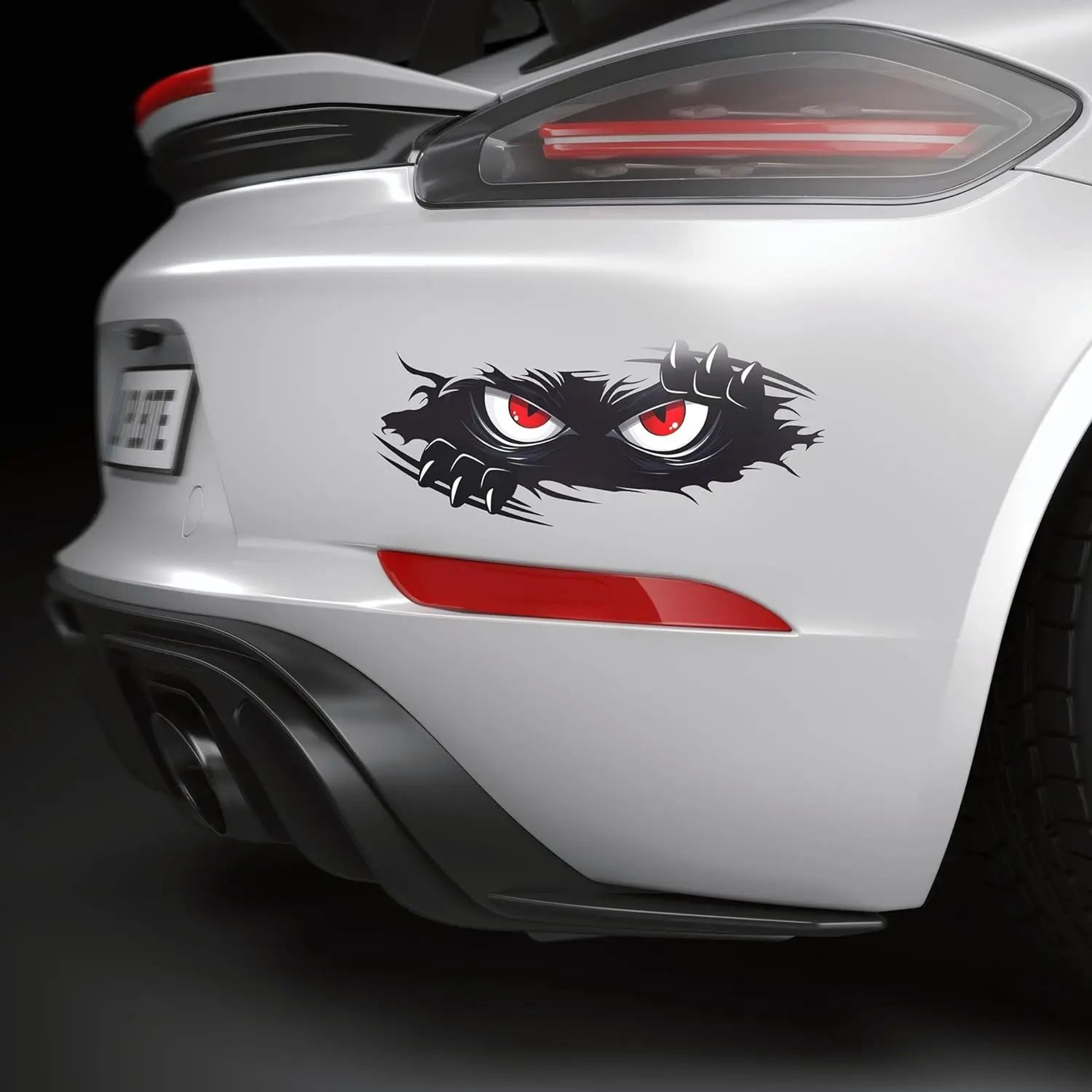 3Piece Peeking Monster HighContrast 3D Vinyl Decal Set 1