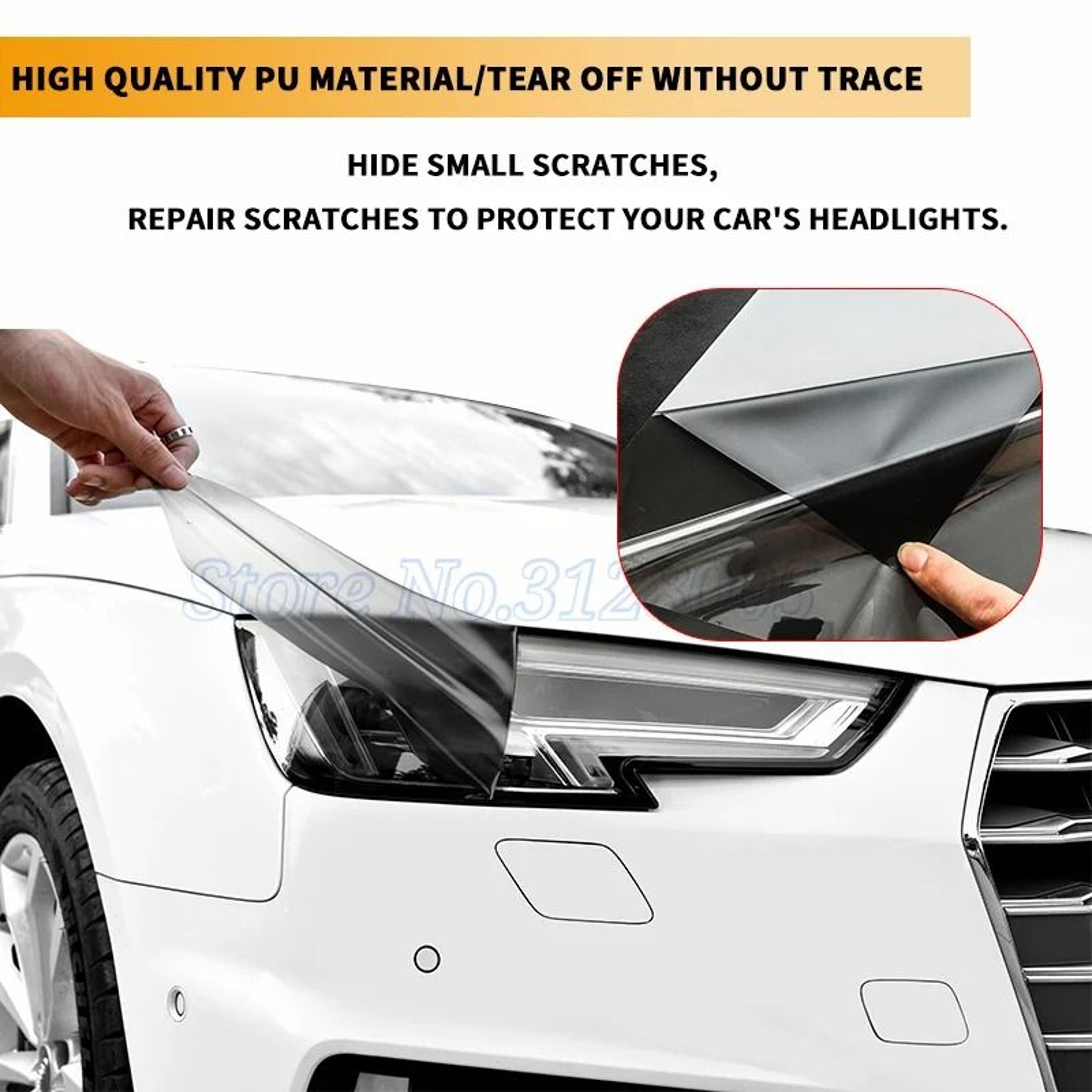Smoke Black TPH Protective Light Wrap  PPF Film 4