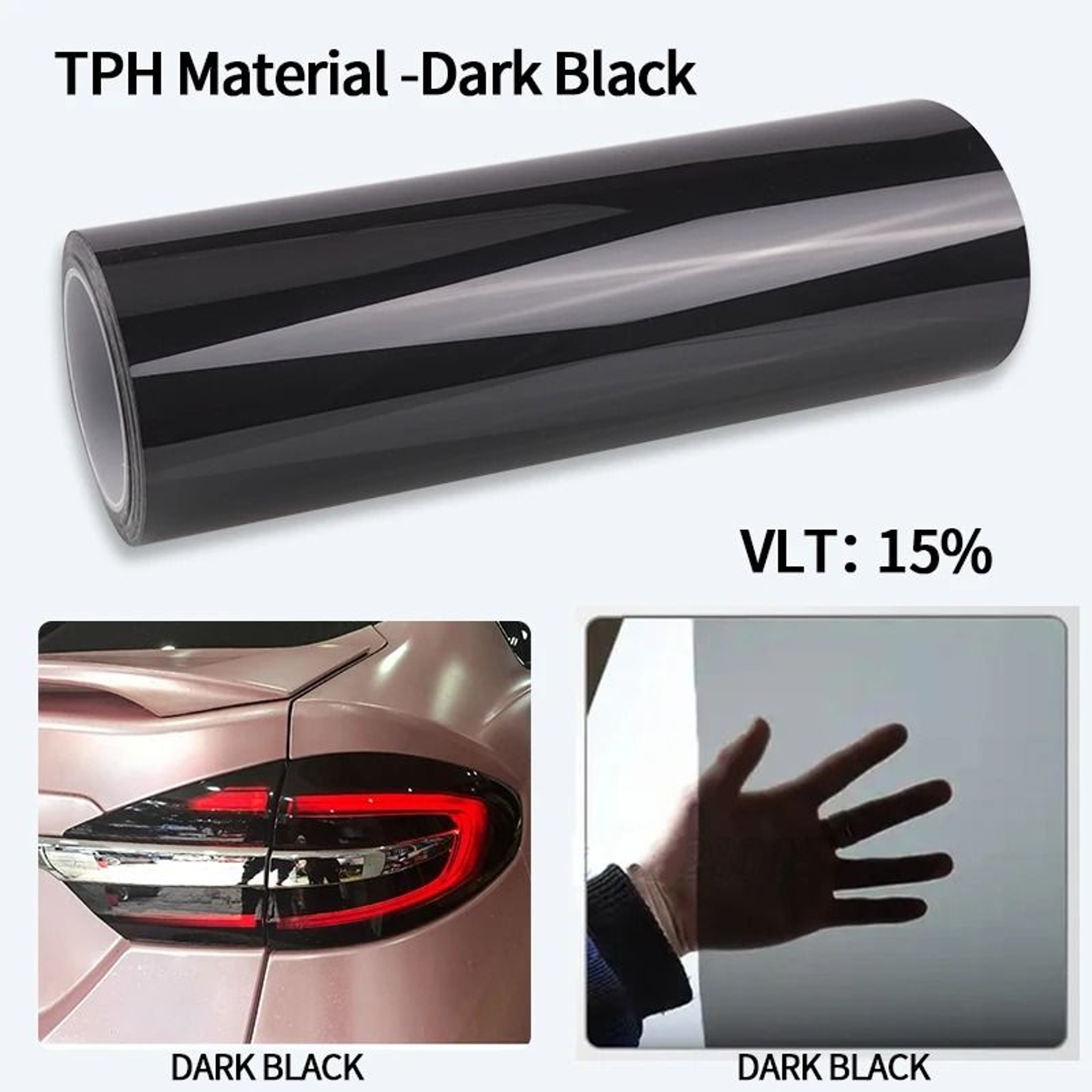 Smoke Black TPH Protective Light Wrap  PPF Film 8