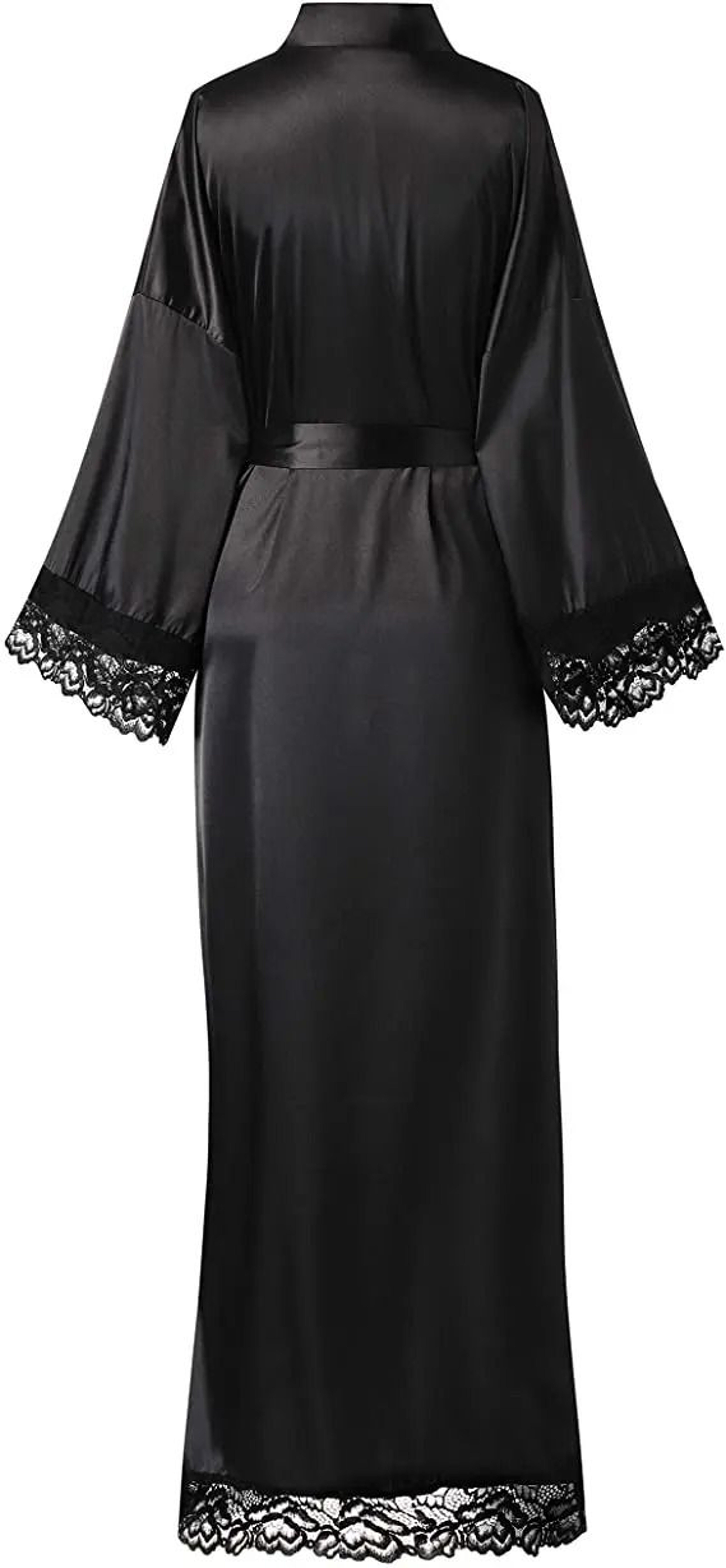Silky Satin Lace Wedding Robe  Elegant Bridal  Bridesmaid Sleepwear 3
