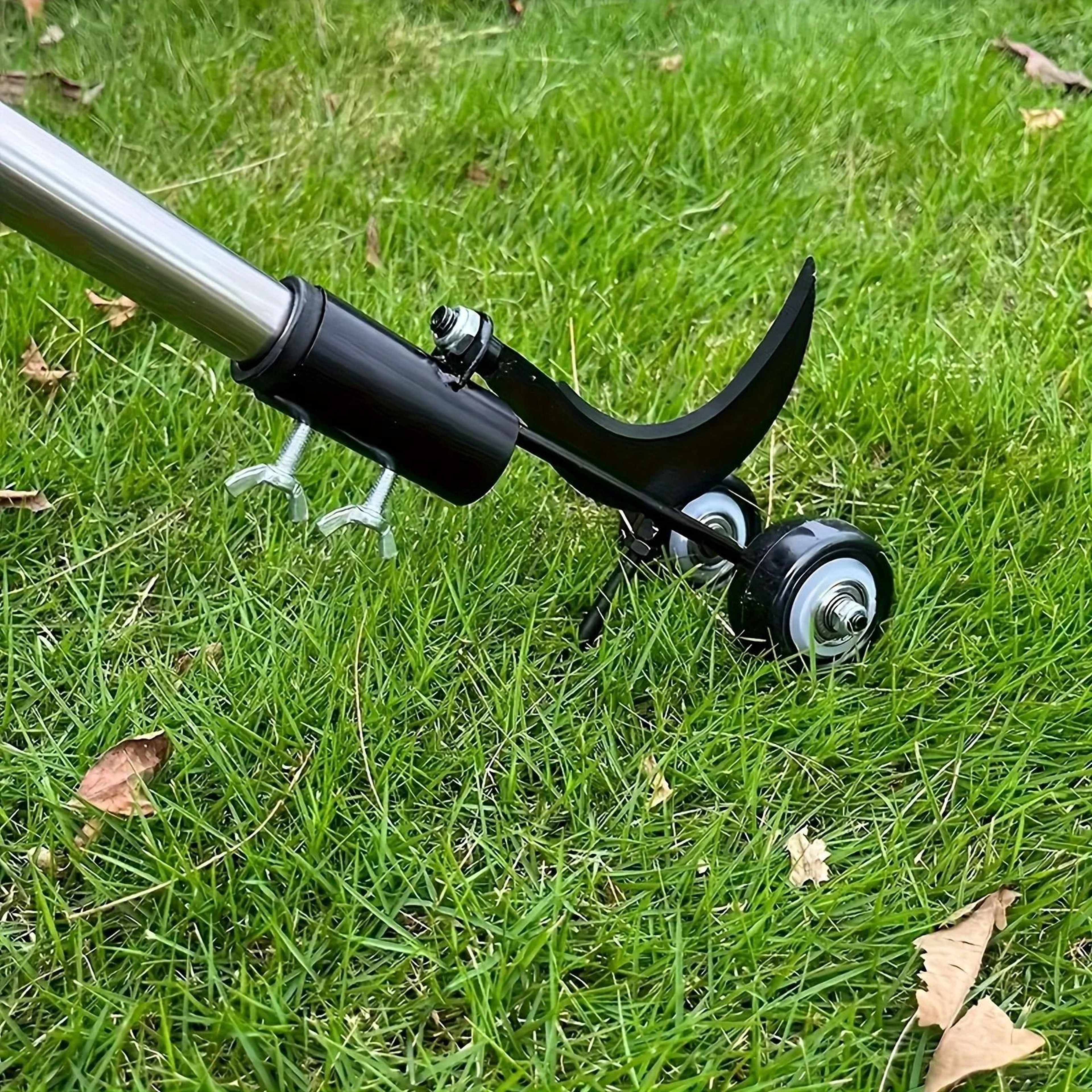 Metal Weeder With Wheels  Handheld Gap Weeding Tool For Driveways  Sidewalks 0