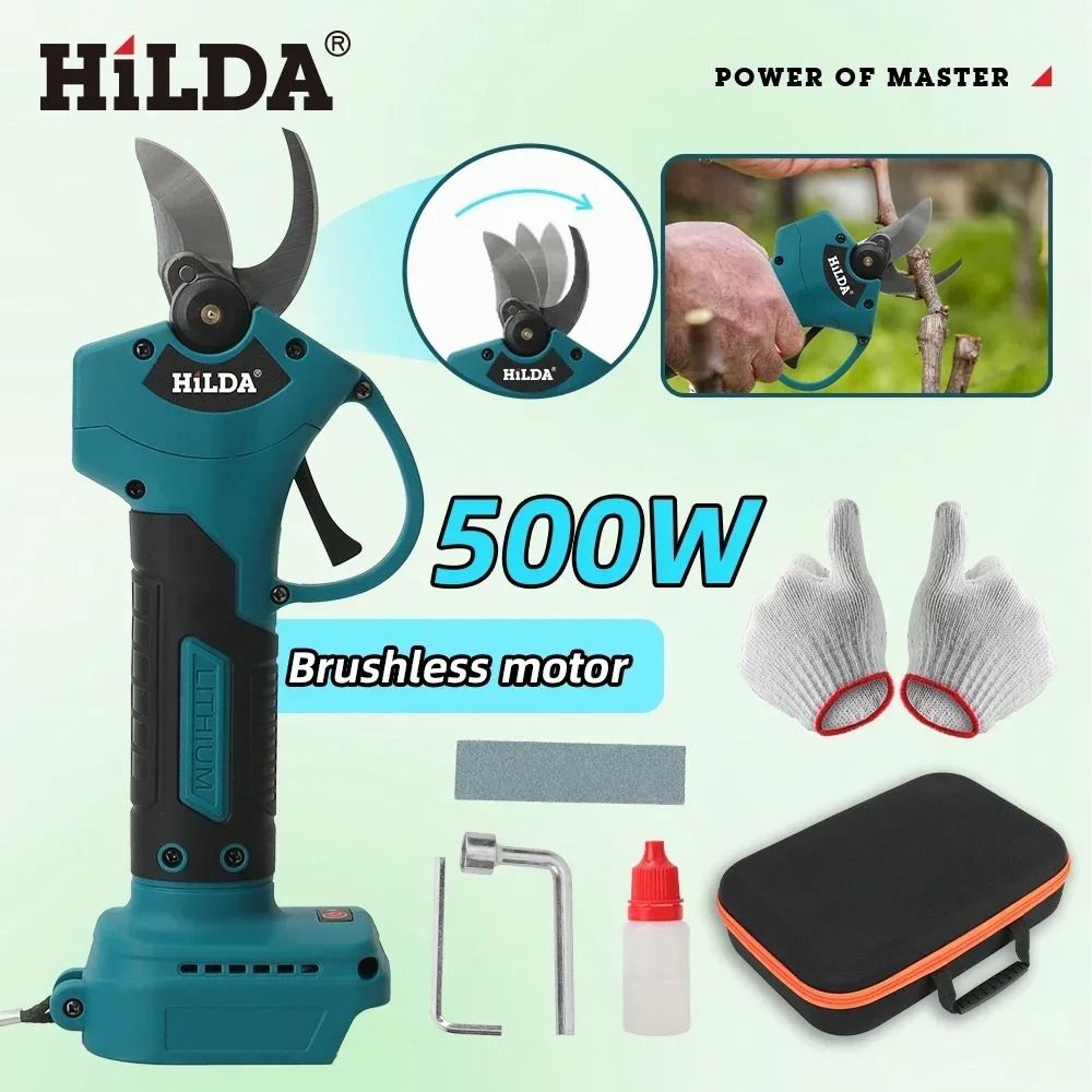 Brushless Electric Pruning Shears  HighPower Cordless Branch Scissors 0