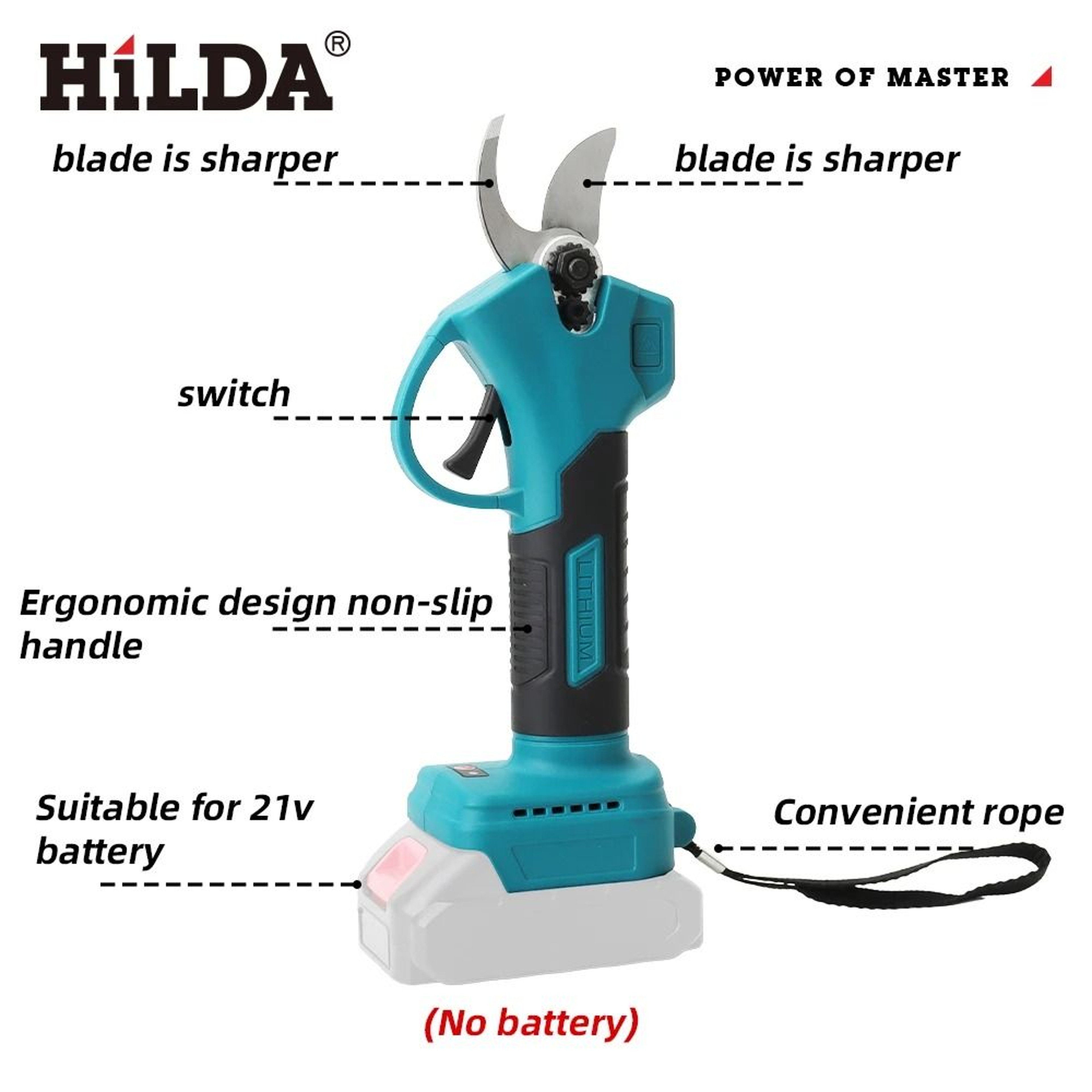 Brushless Electric Pruning Shears  HighPower Cordless Branch Scissors 5