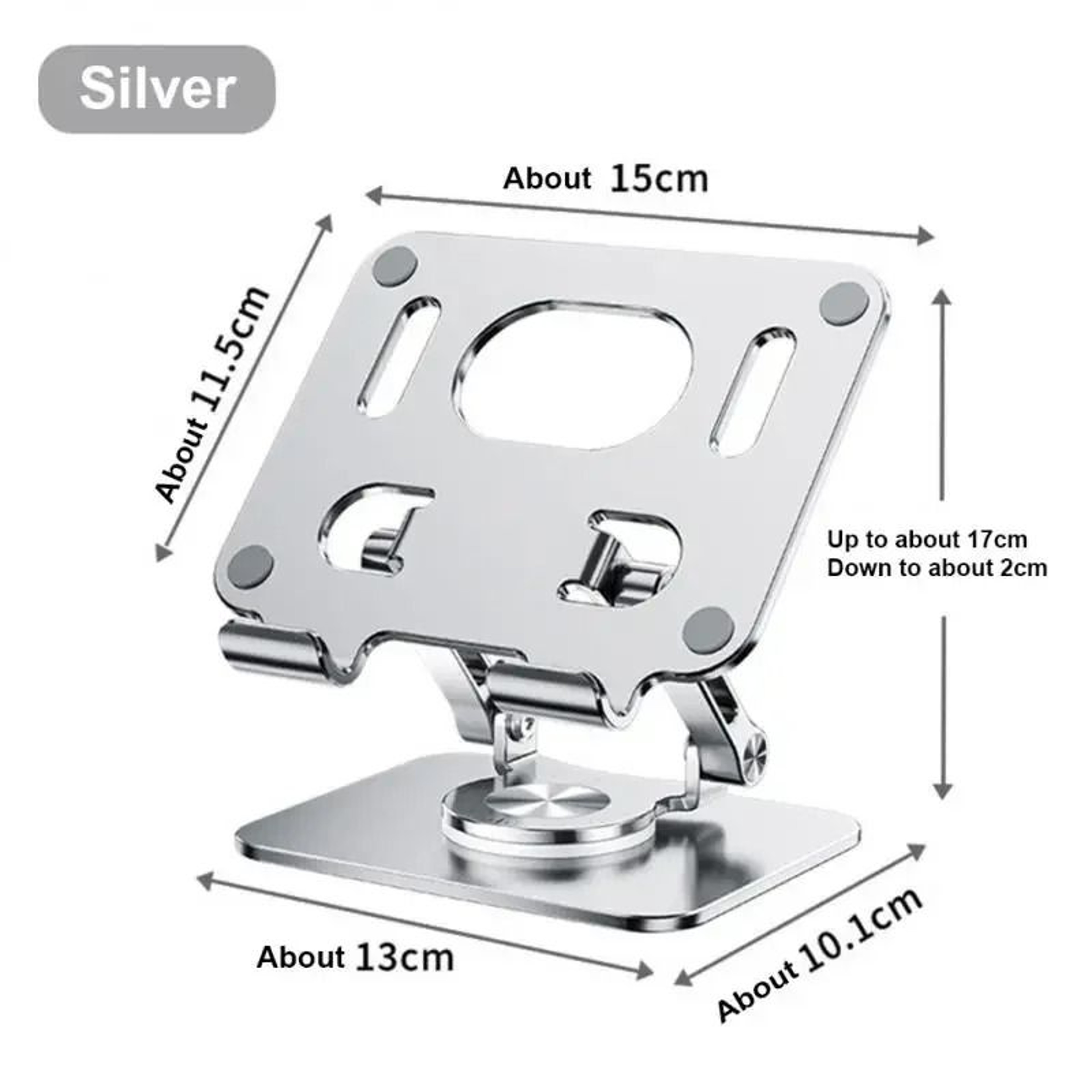 360 Rotating Desktop Tablet Stand  Premium Aluminum Foldable Support 4