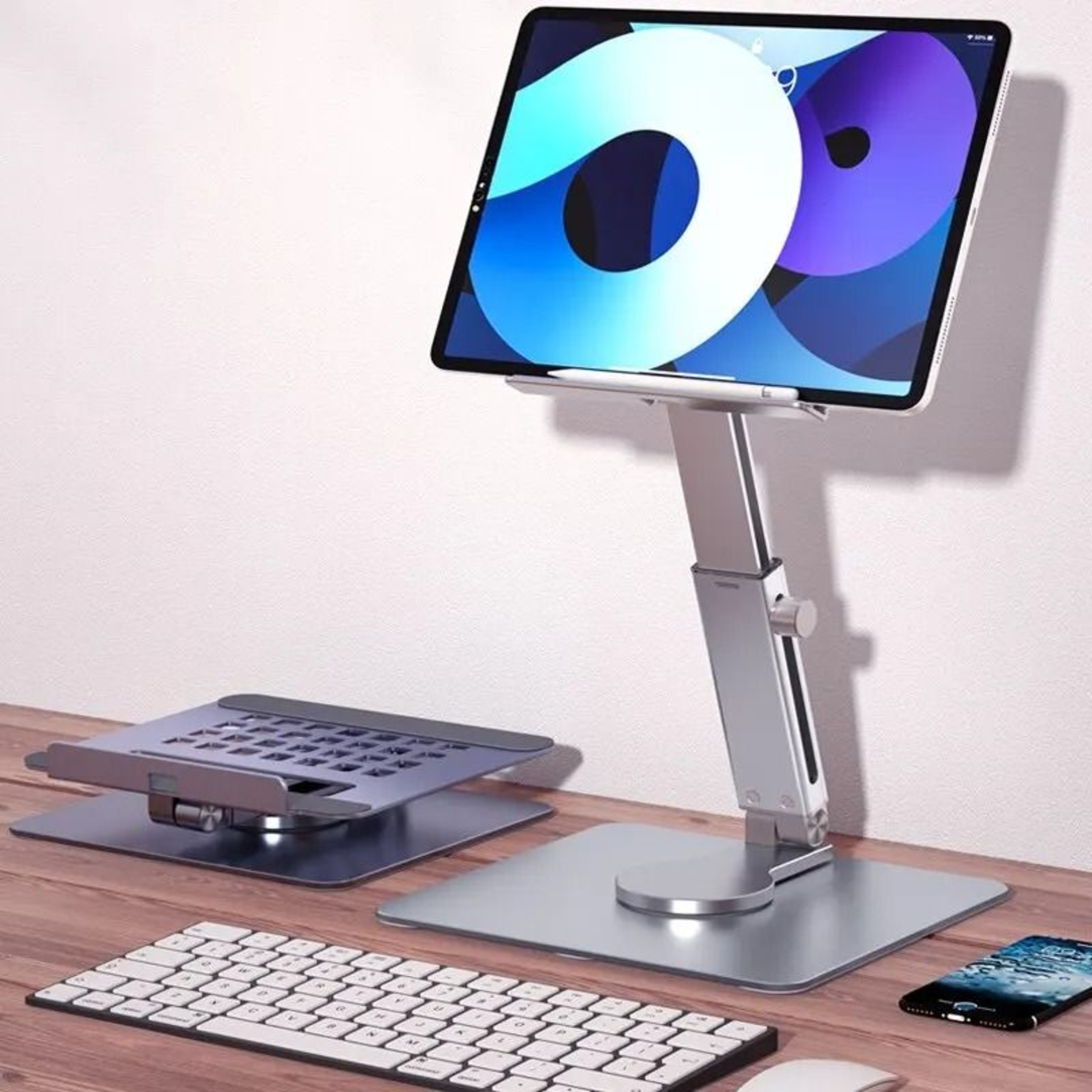 Aluminum Rotating Tablet Stand  HeavyDuty 360 Desktop Riser 3