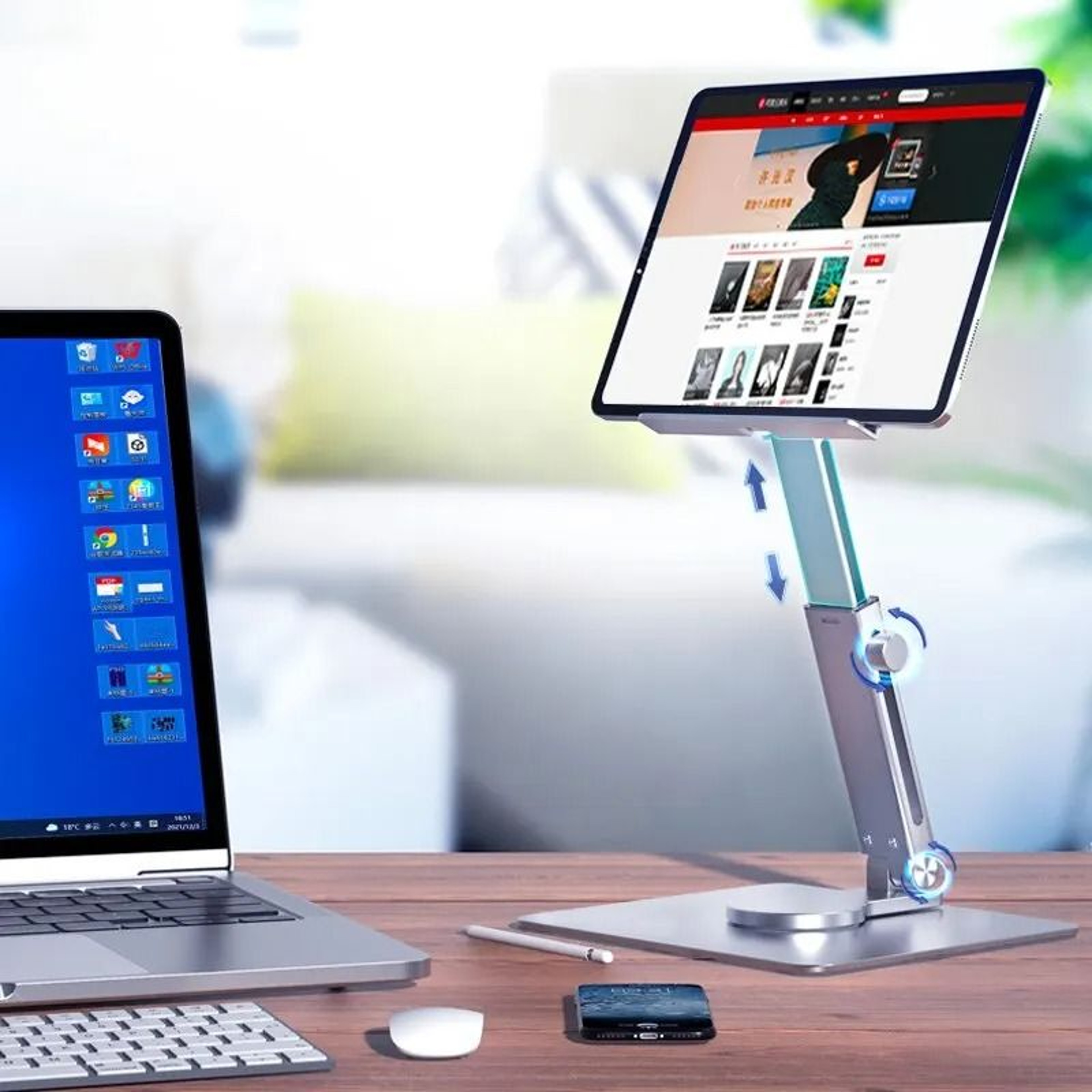 Aluminum Rotating Tablet Stand  HeavyDuty 360 Desktop Riser 4