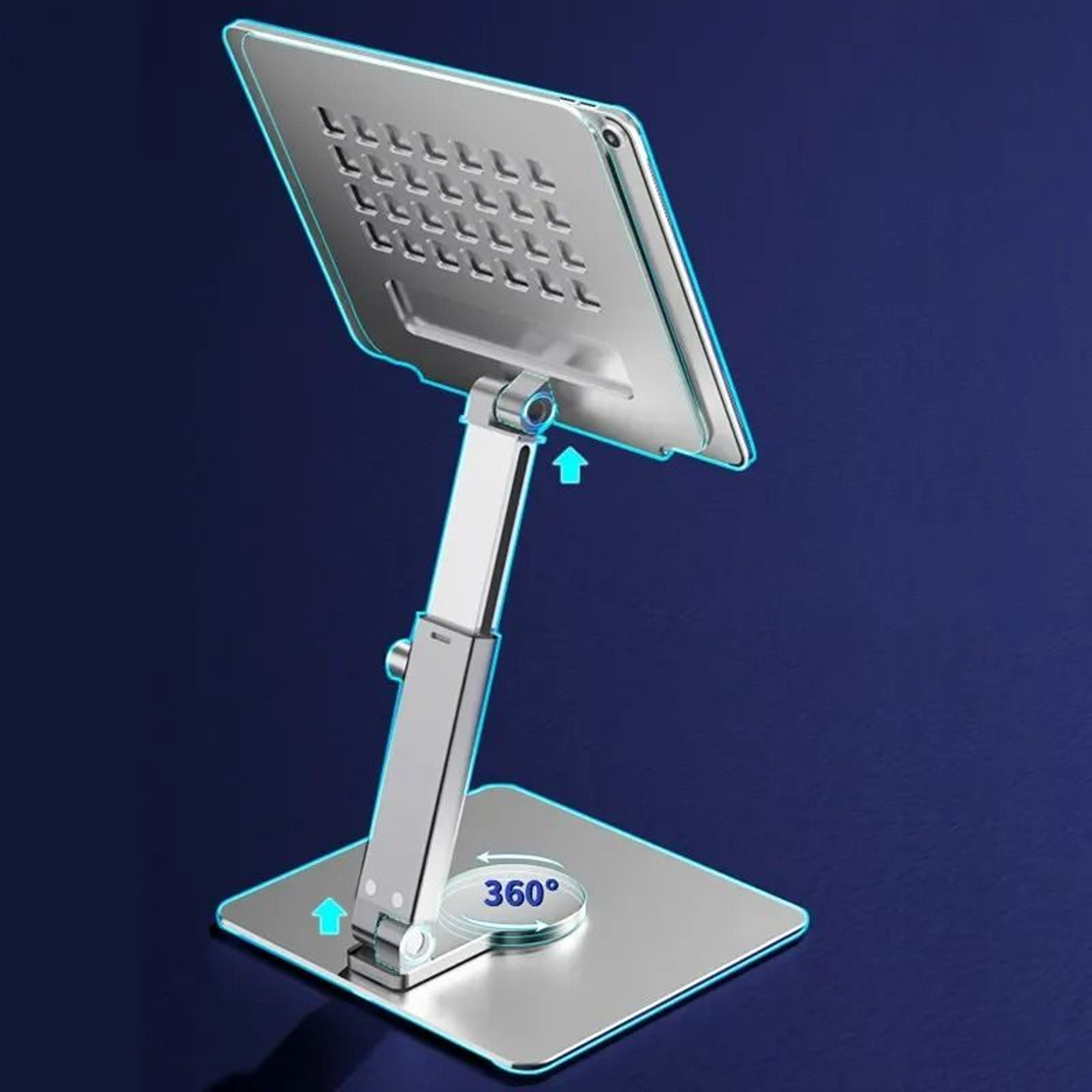 Aluminum Rotating Tablet Stand  HeavyDuty 360 Desktop Riser 5