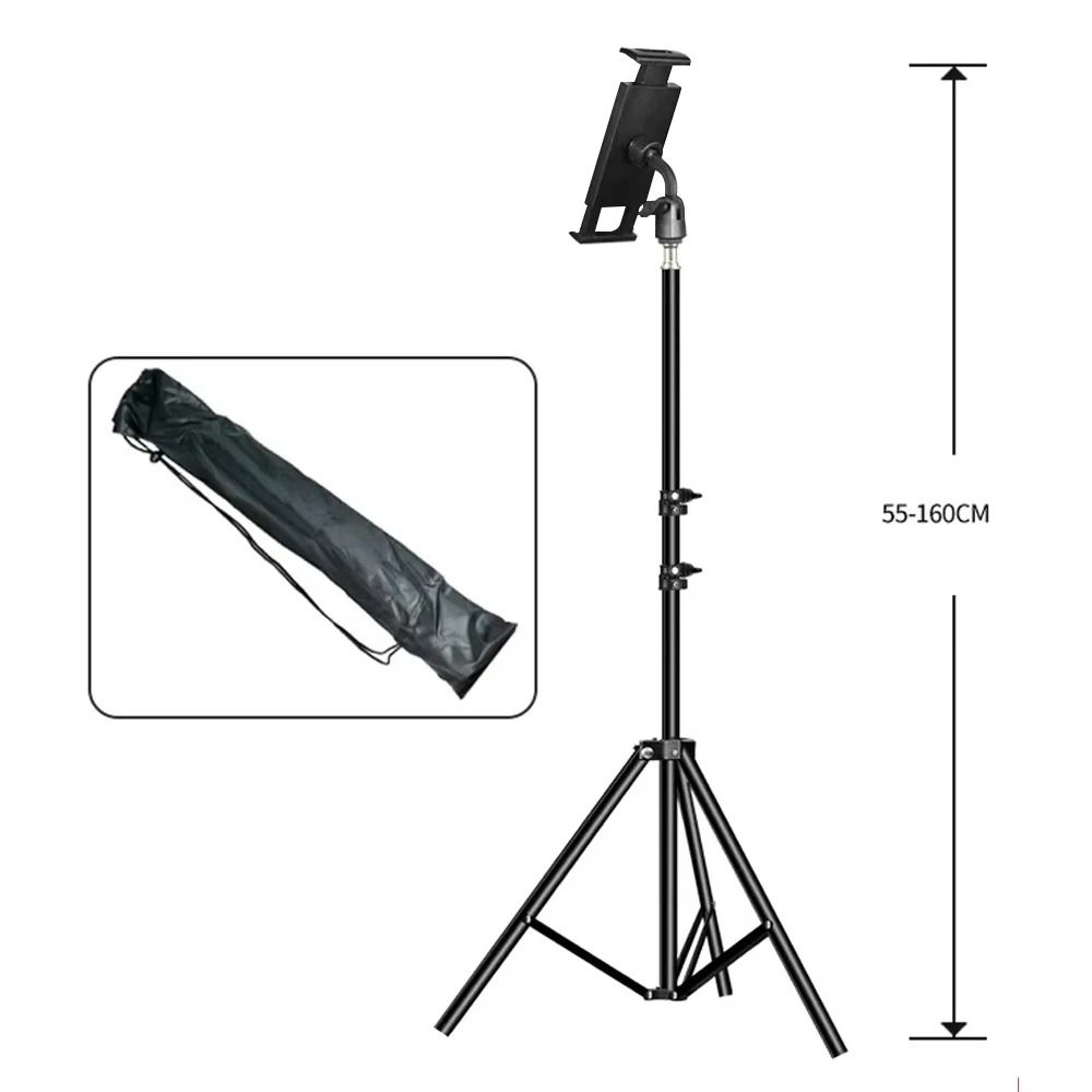 Adjustable Tripod Floor Stand HeavyDuty Tablet  Phone Support 7