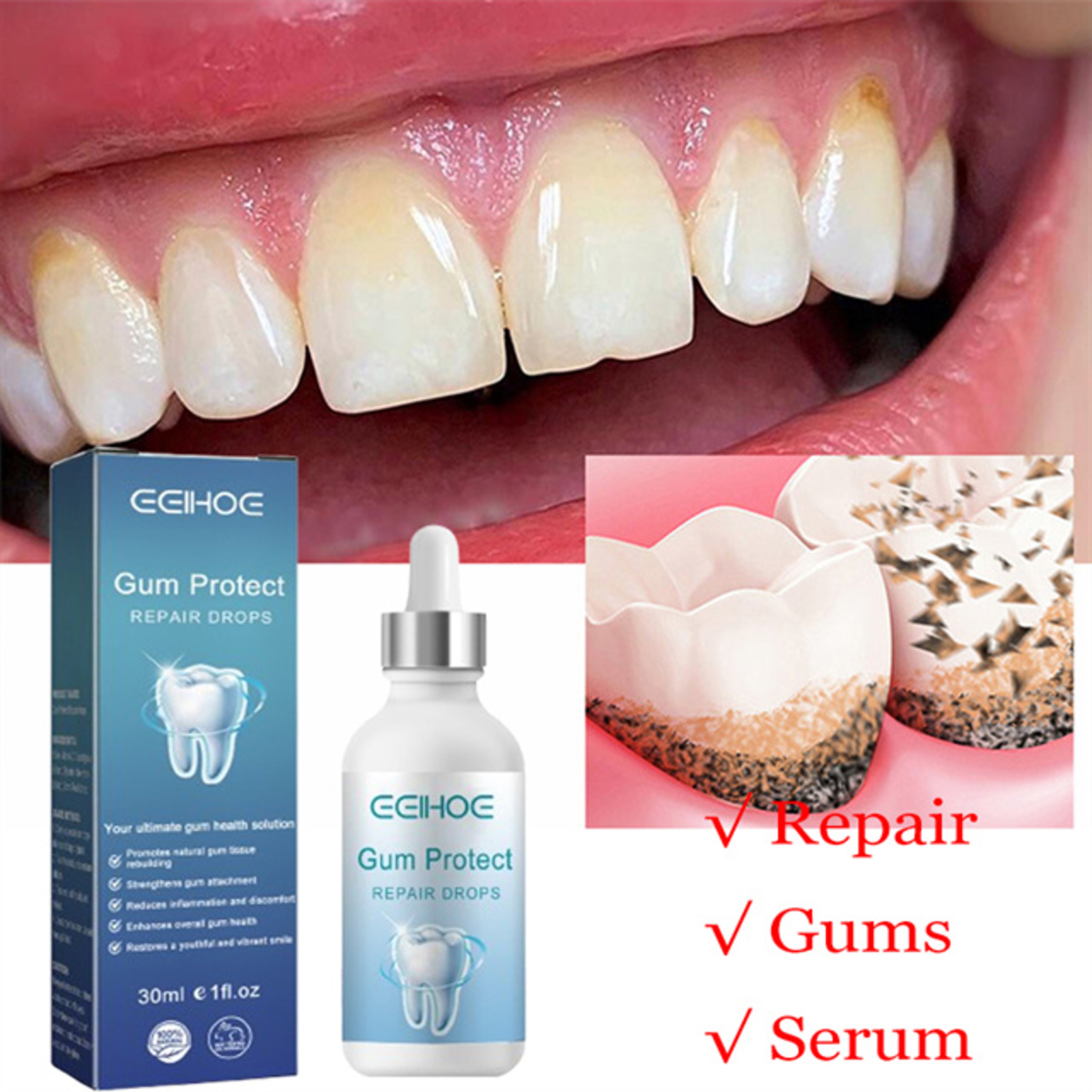 FastActing Gum Repair Serum  Soothes Sensitive Teeth  Helps Restore Damaged Gums 4