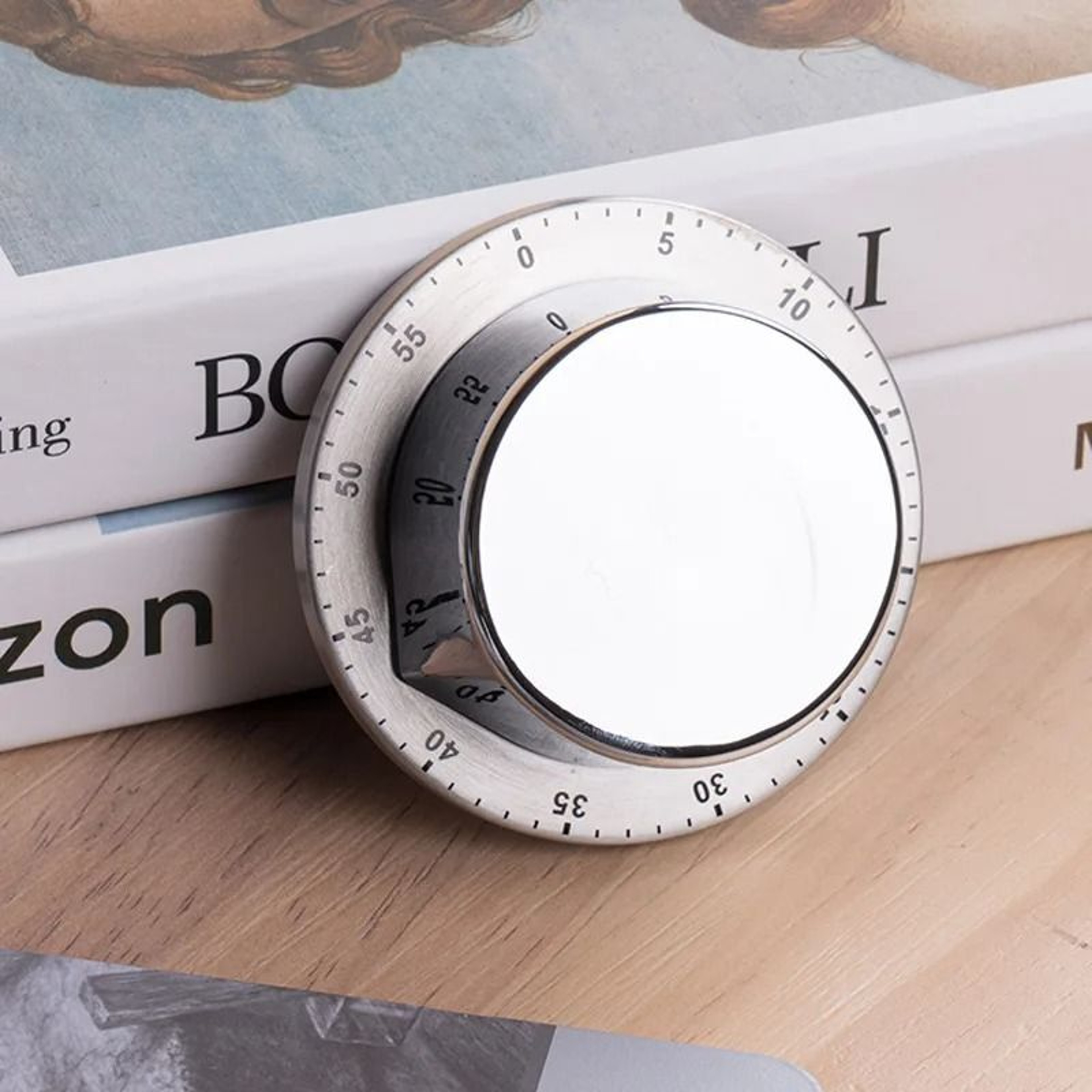 Magnetic Stainless Steel Mechanical Kitchen Timer 0