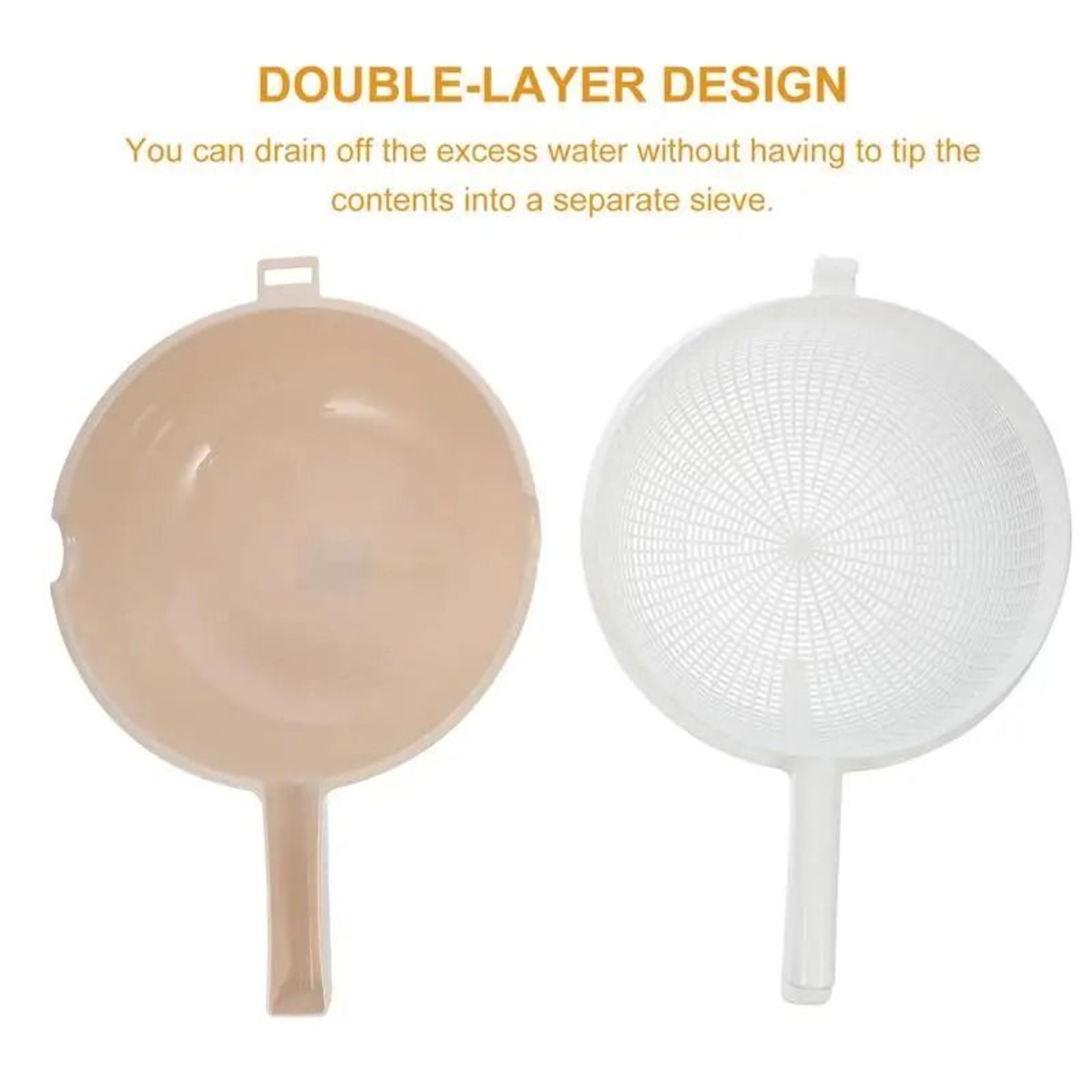 DualLayer Precision Handled Colander  Basin Set 2