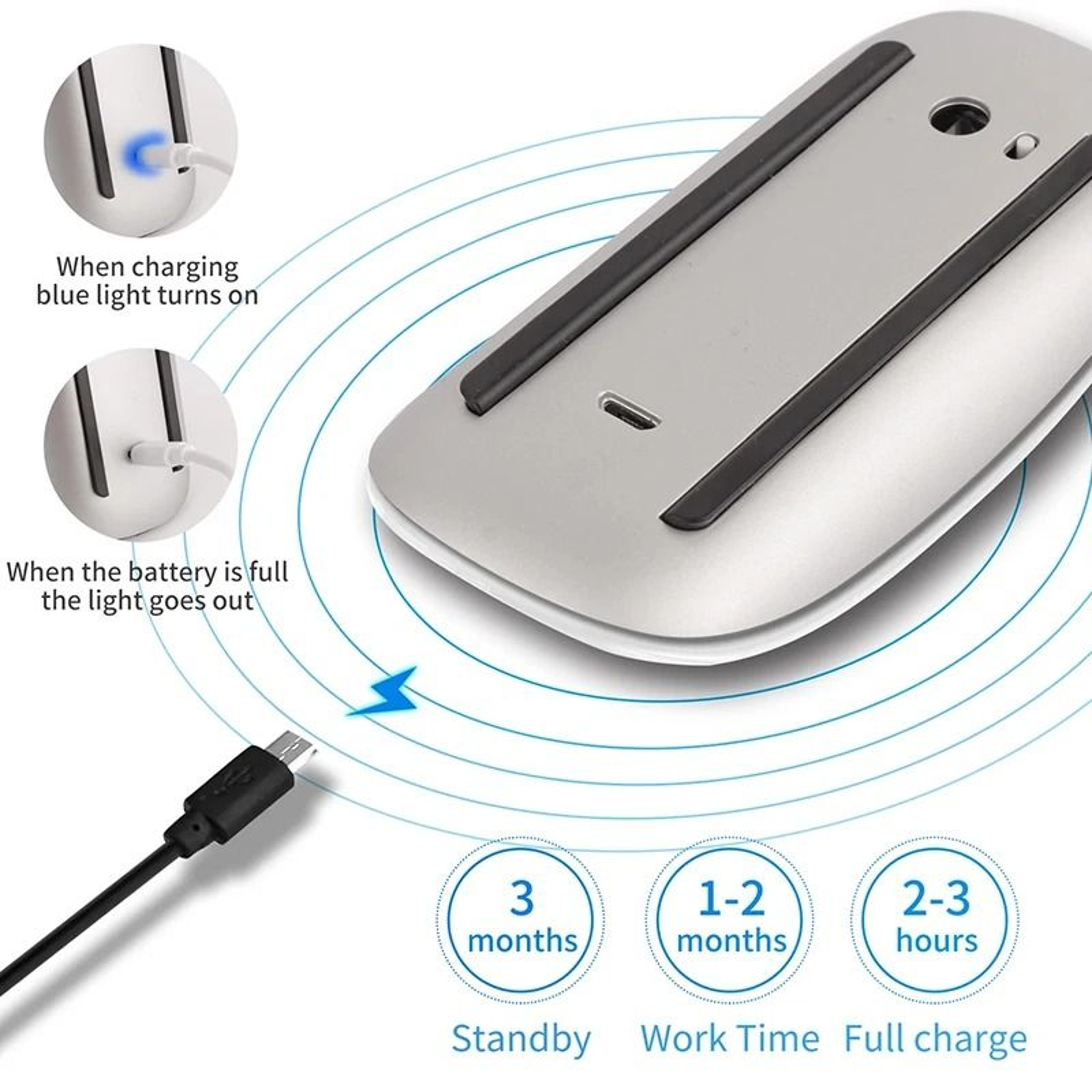 UltraLight Silent Wireless Charging Mouse 4