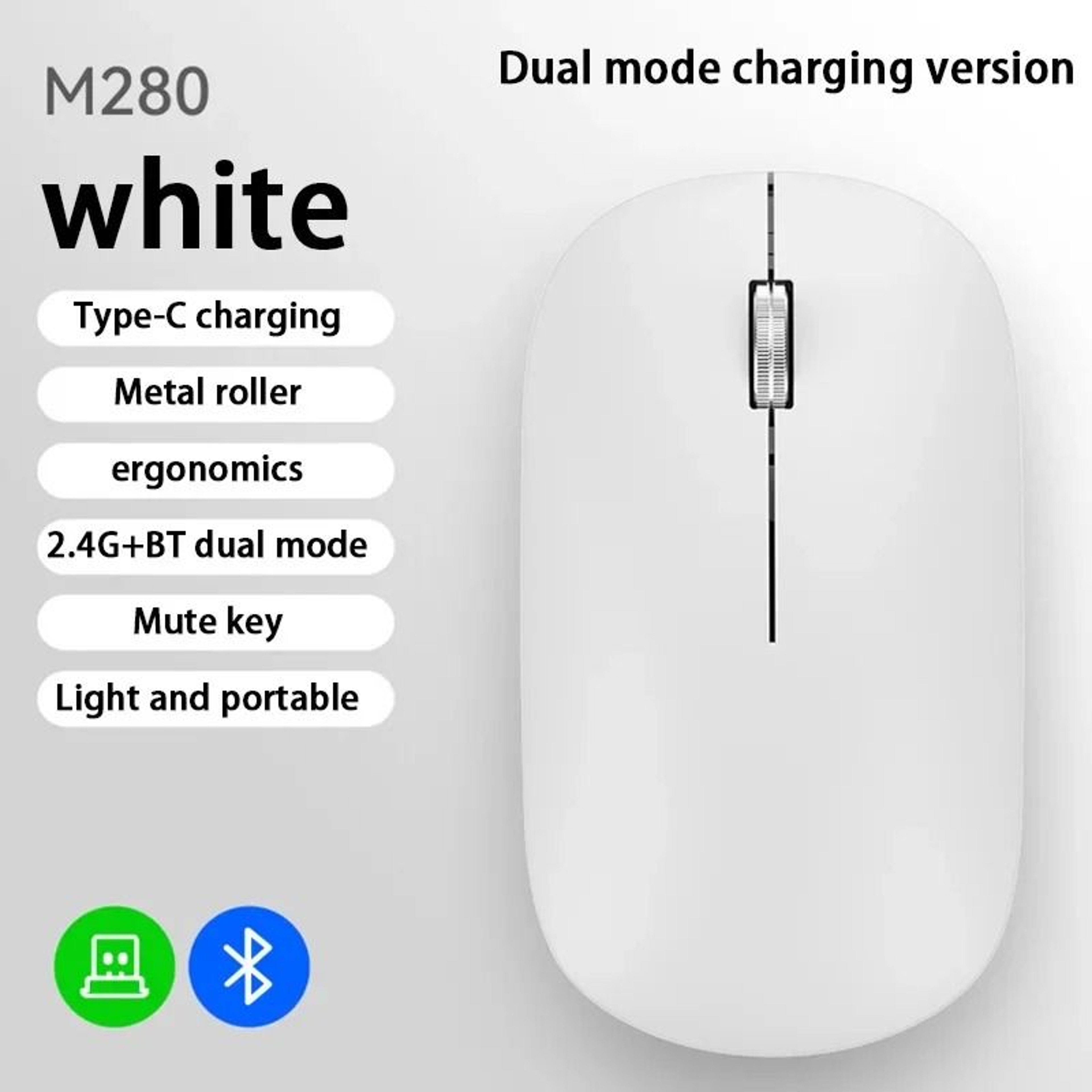 DualMode Silent Wireless Mouse 9