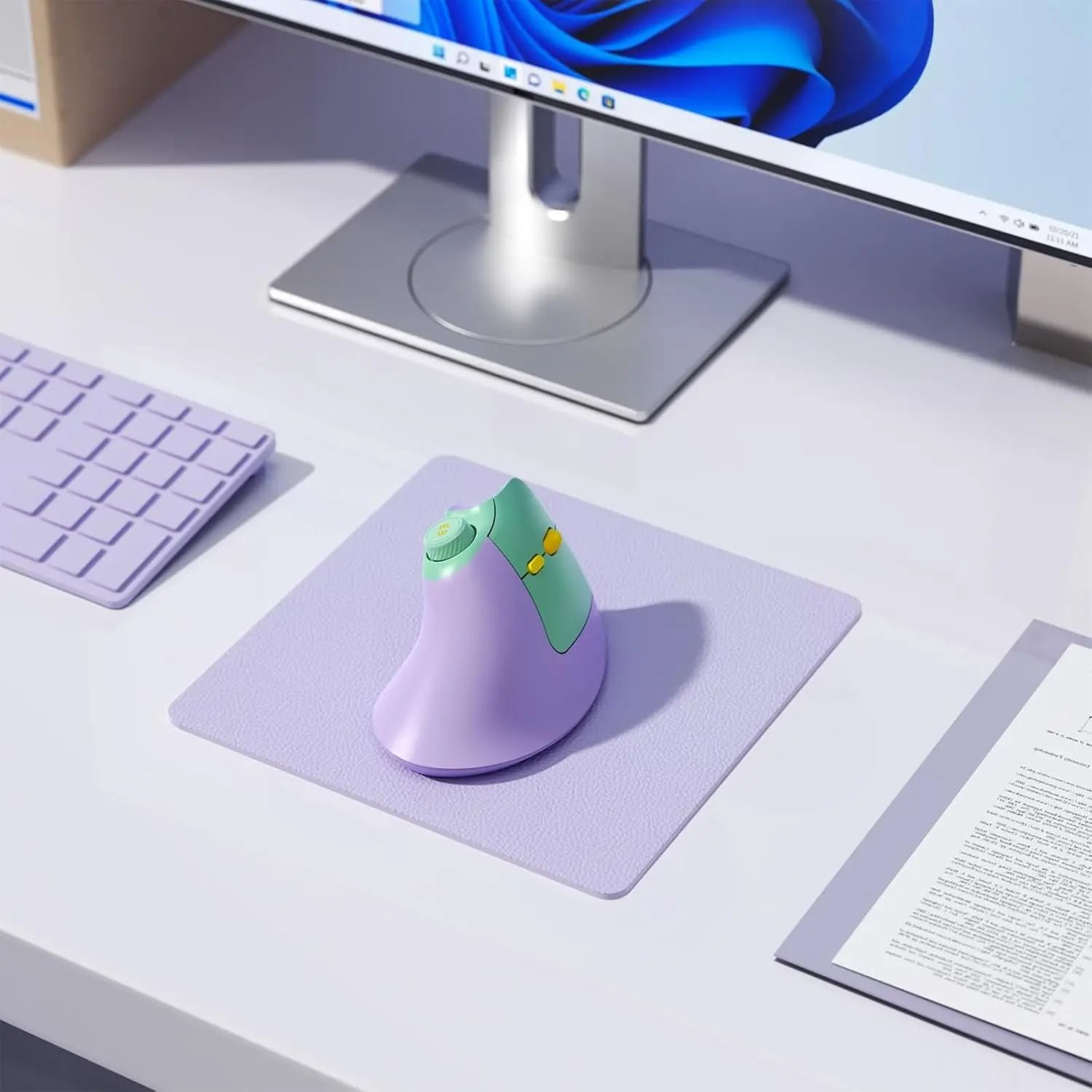 Ergonomic Vertical Wireless Mouse With MultiDevice Mastery 5