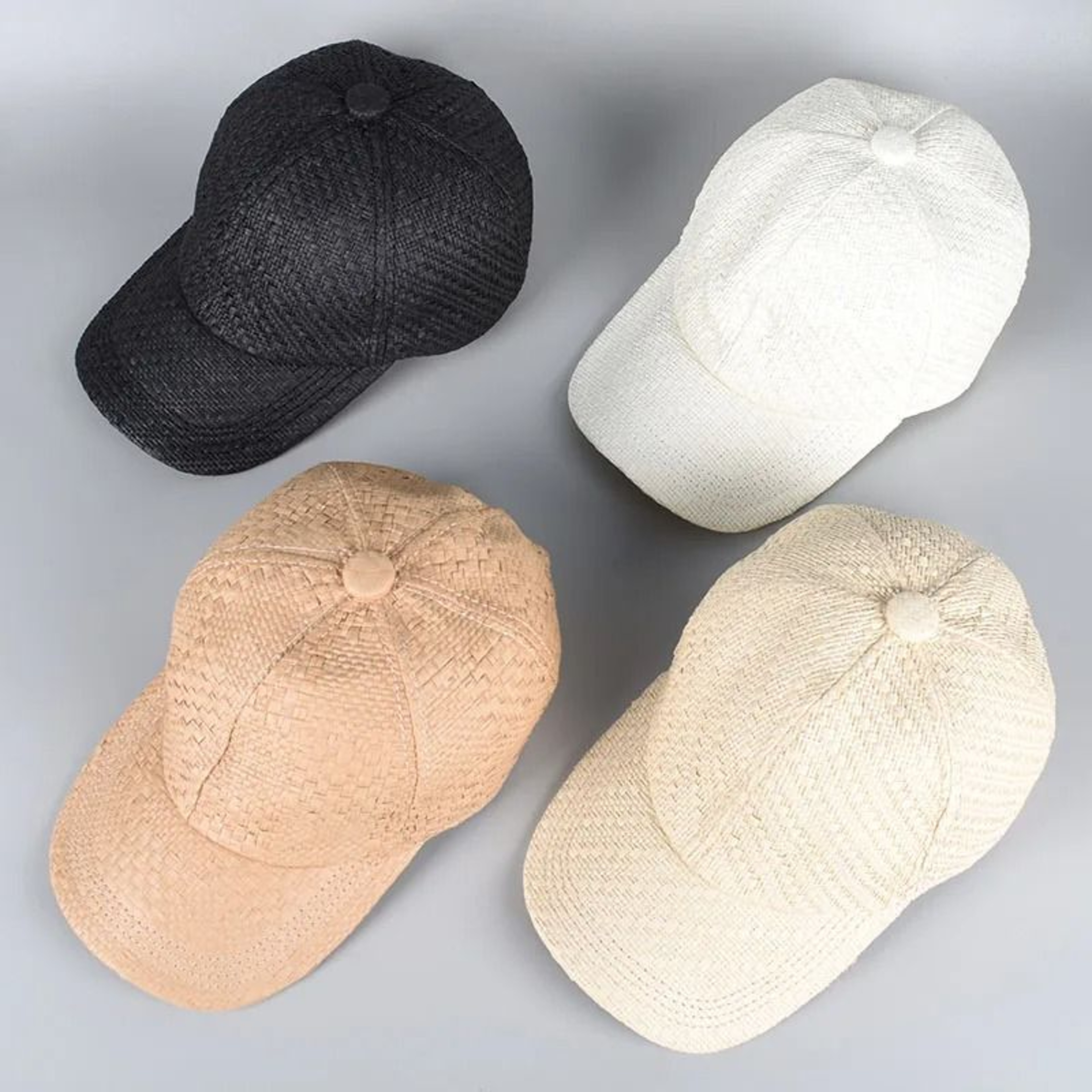 Professional Straw Mesh Baseball Cap  Hybrid Sun Hat 1