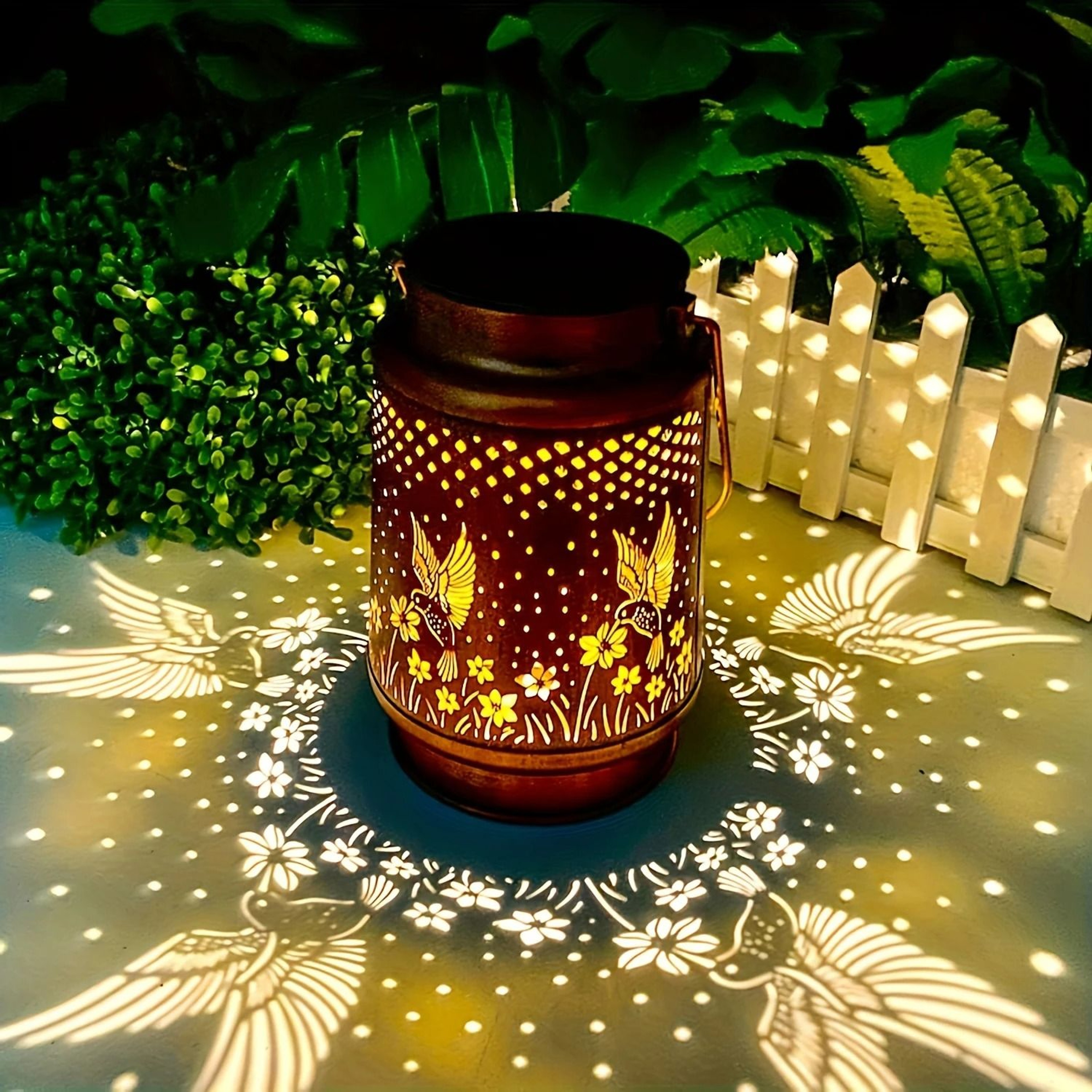 Hollow Iron Solar Garden Lantern 5