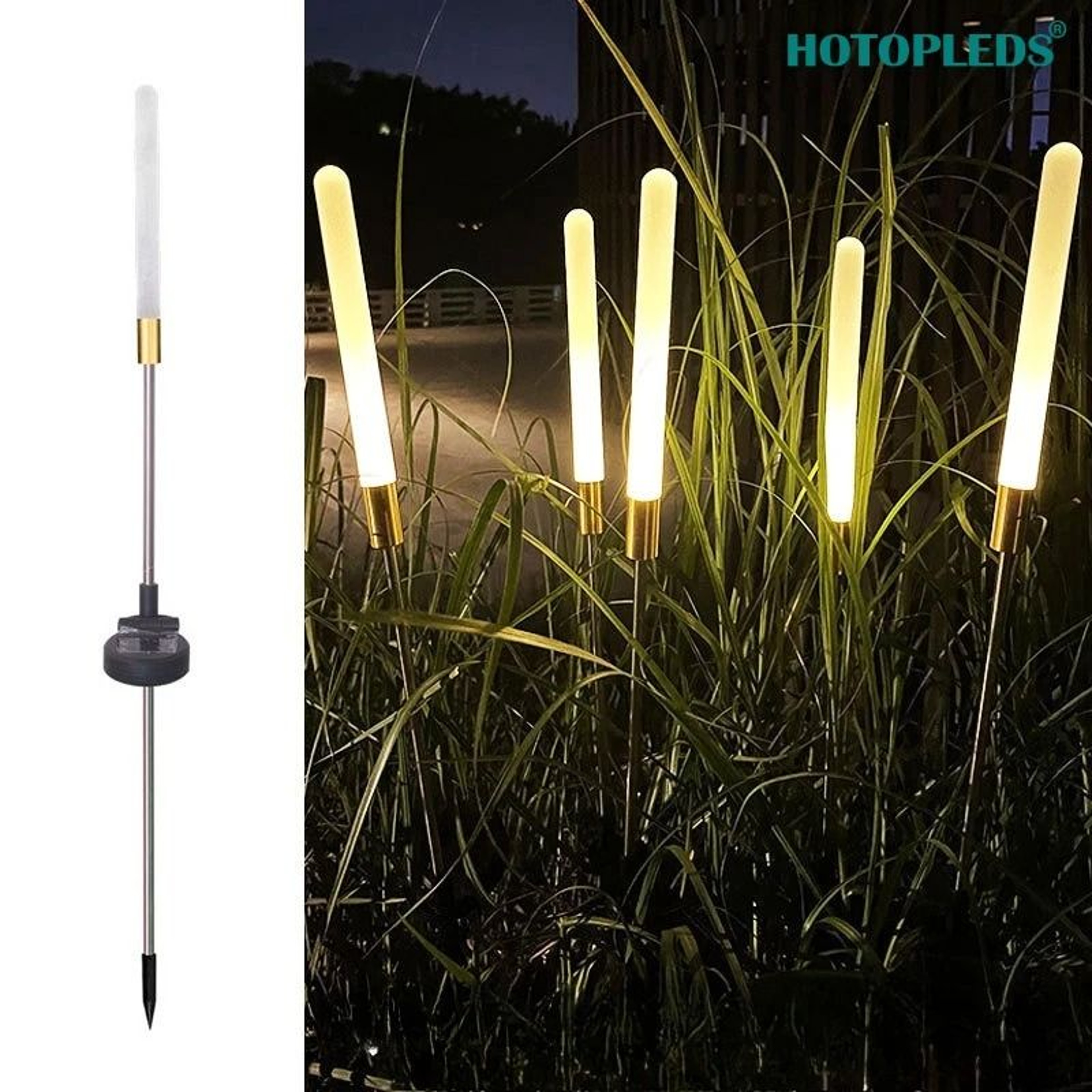 Solar Luminous Reed LED Landscape Stake 7