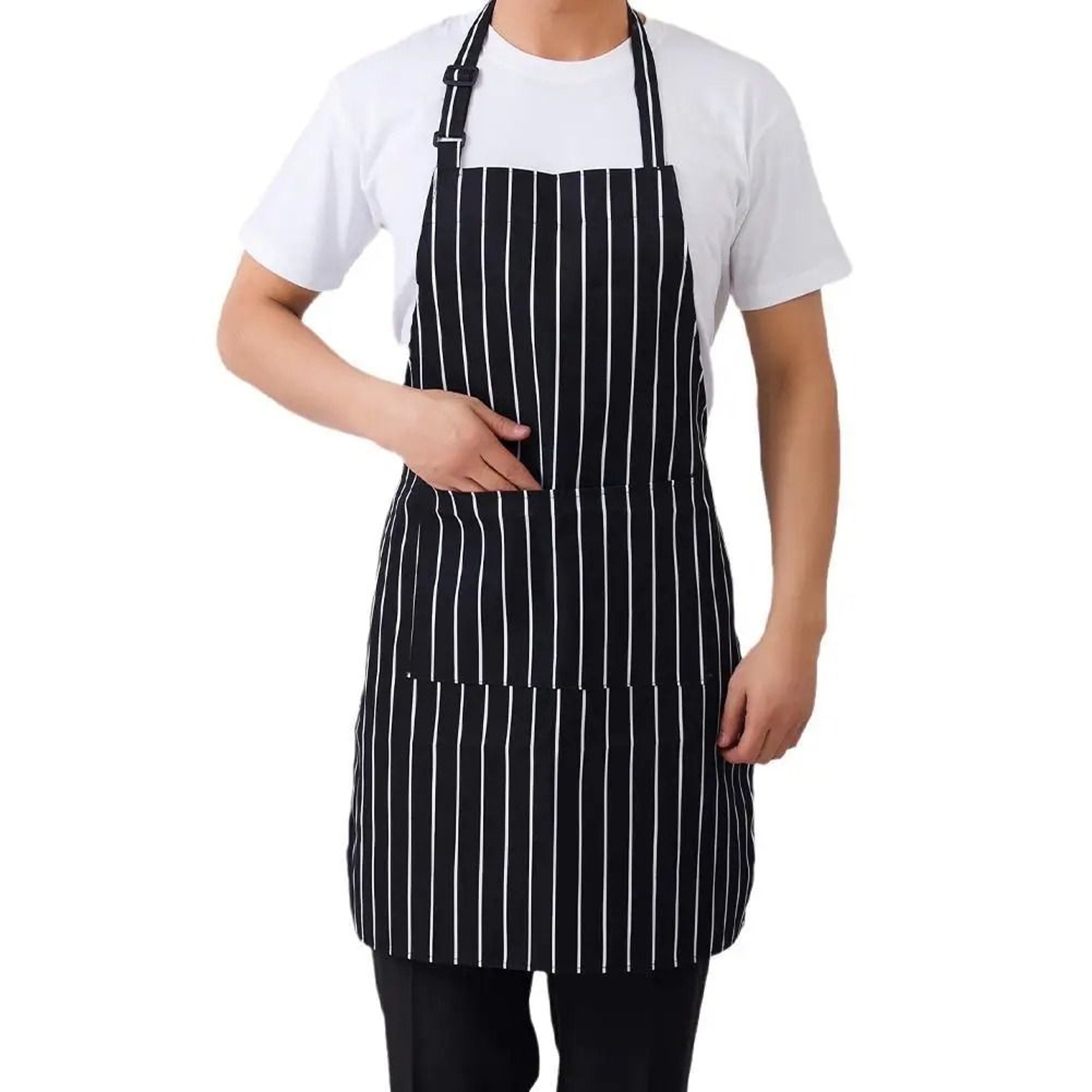 Halterneck Chef  Catering Apron With Dual Storage 3