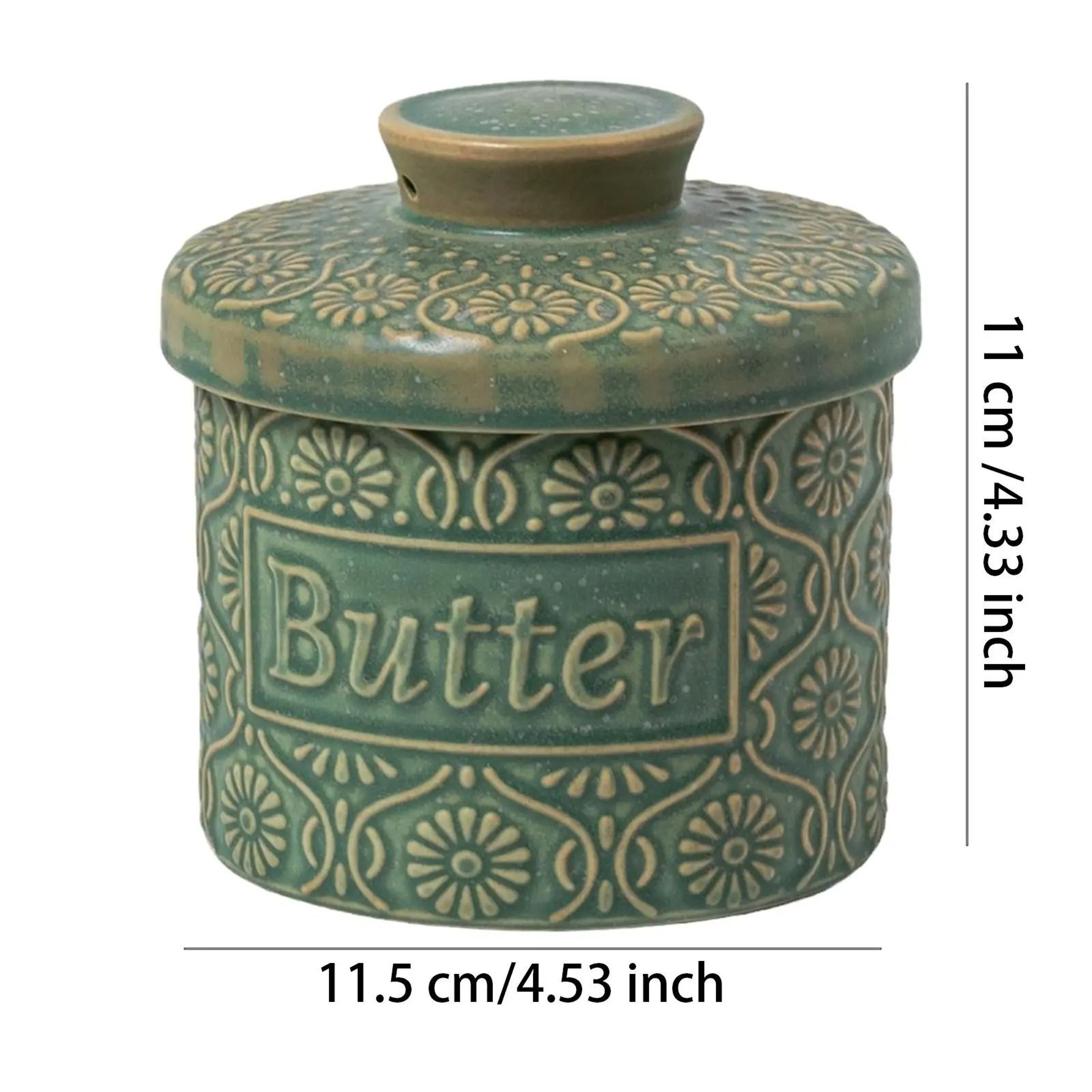 French Ceramic Butter Crock  Countertop Storage 5