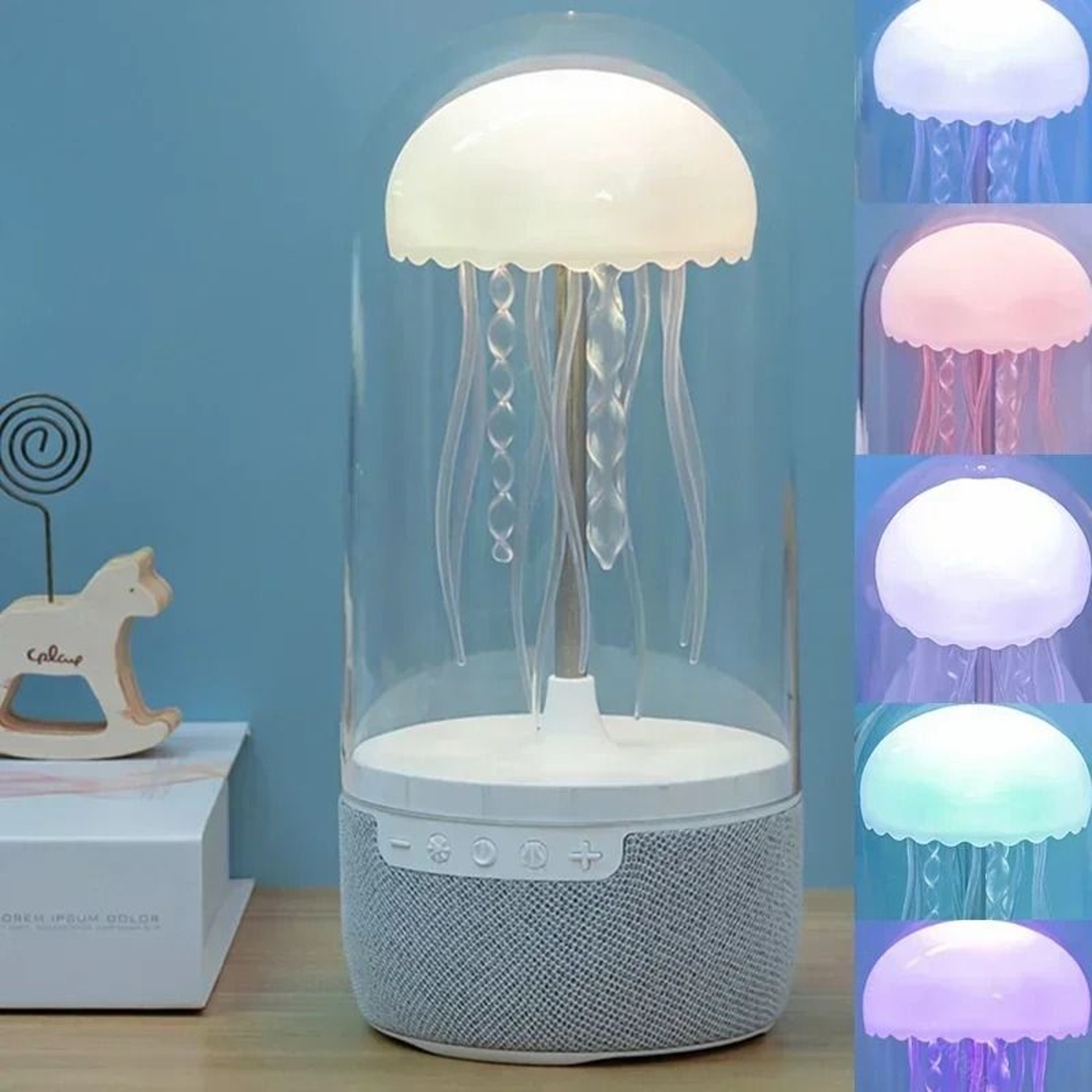 Creative Colorful Jellyfish Lamp  Bluetooth Speaker 1