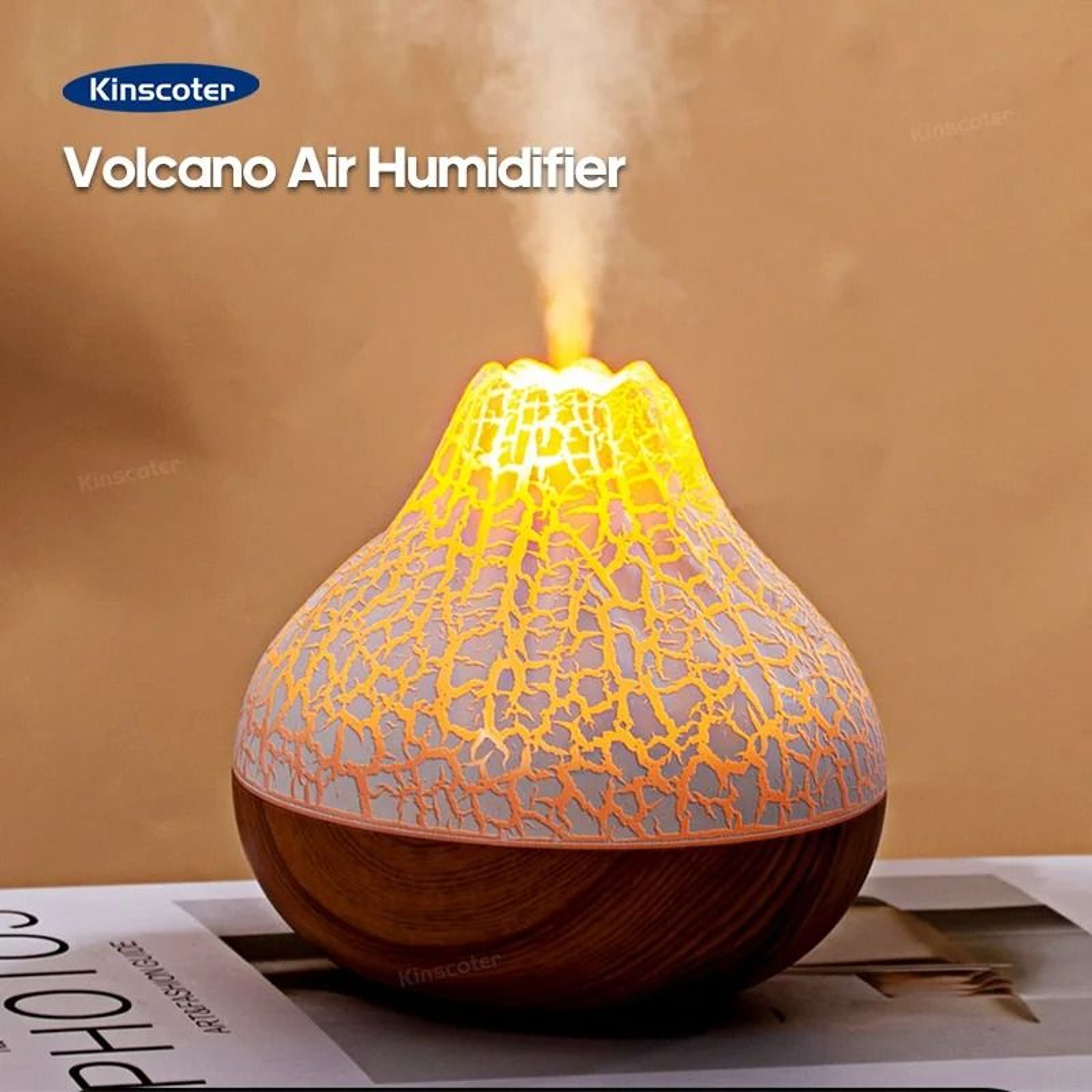 300ml Volcano Air Humidifier  Desktop Mist Diffuser 1