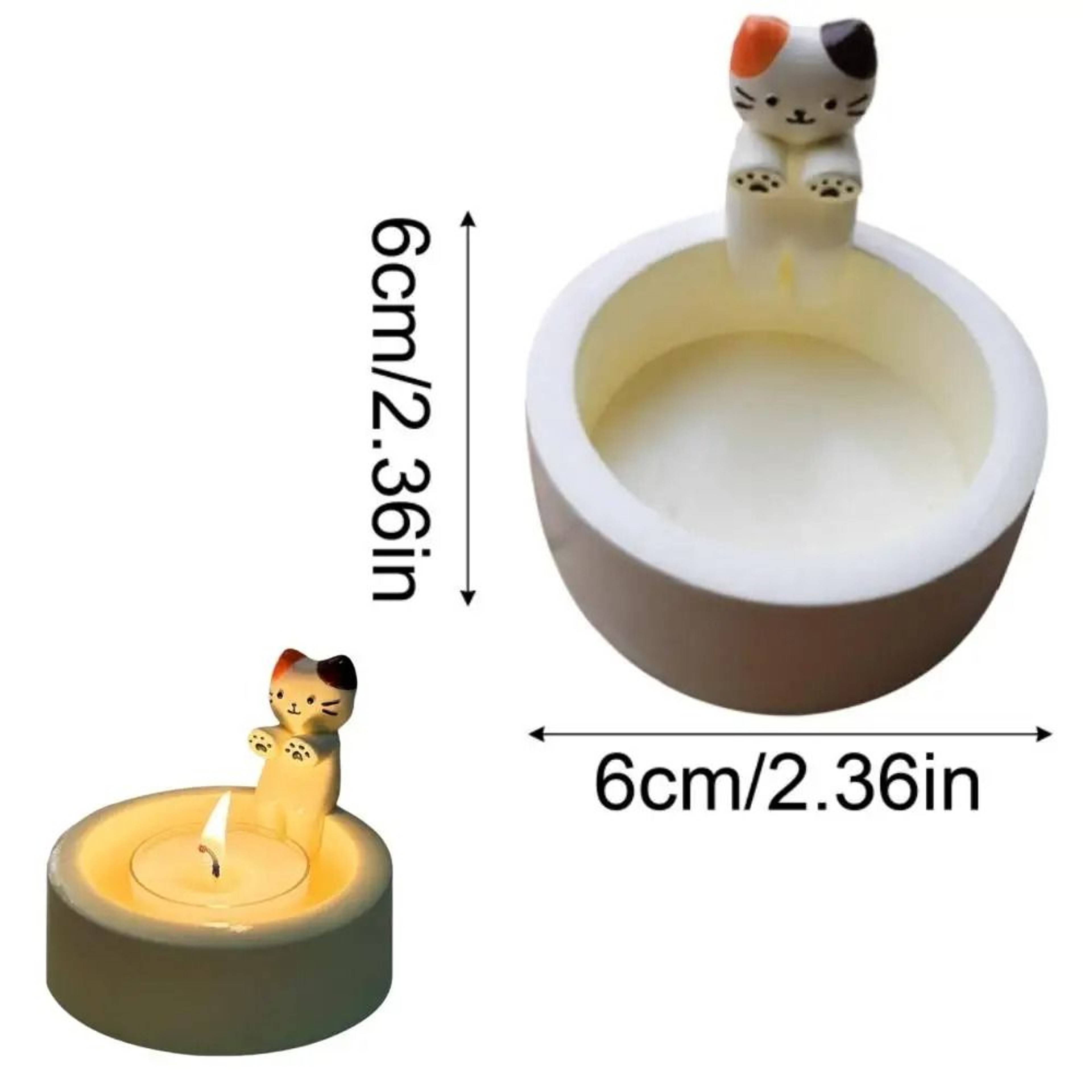 Kitten Warming Paws Candle Holder  Desktop Ornament 8