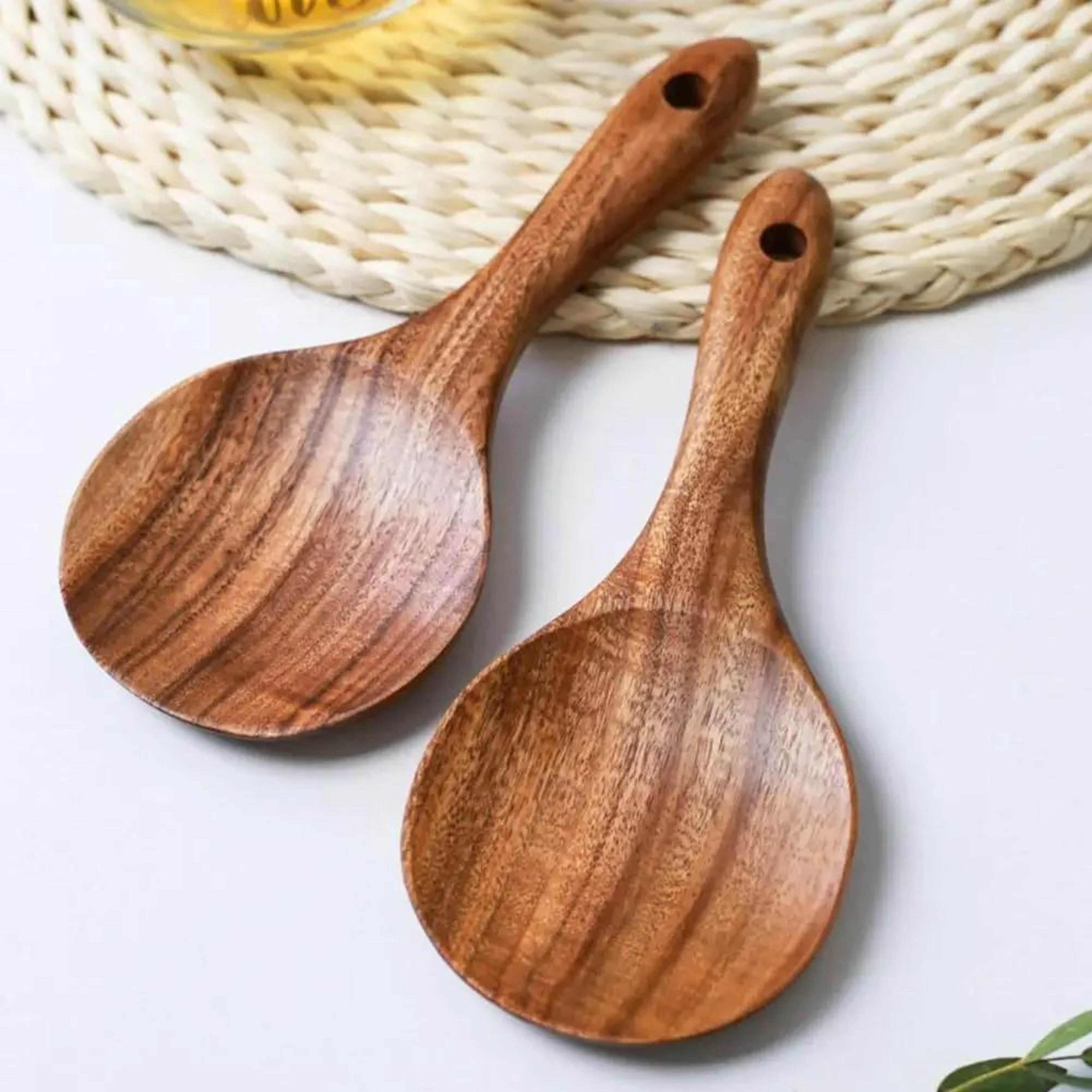 Handcrafted Teak Wood Rice Spoon  Serving Paddle 1