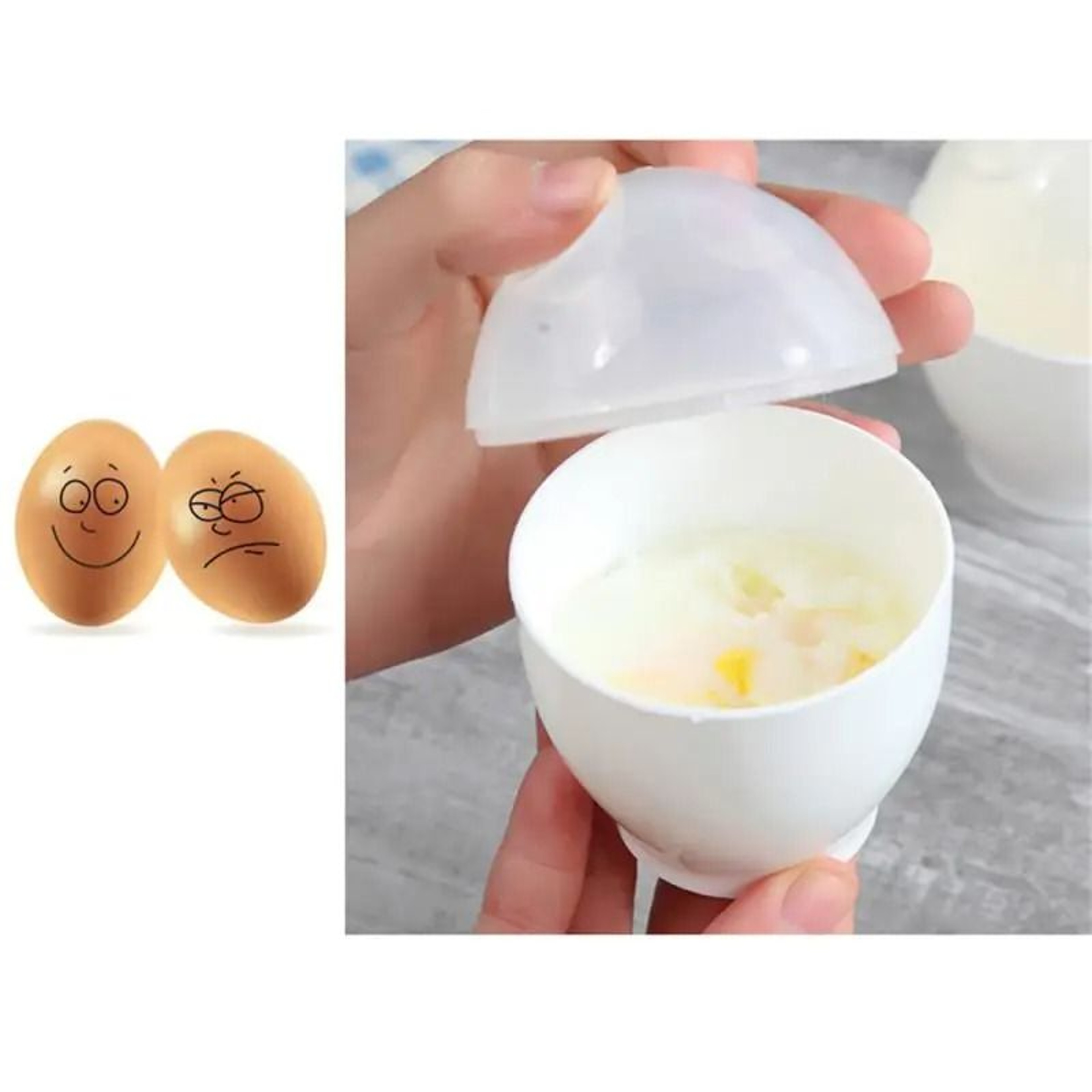 DualUnit Microwave Egg Steamer  Nutritious Breakfast Kit 1