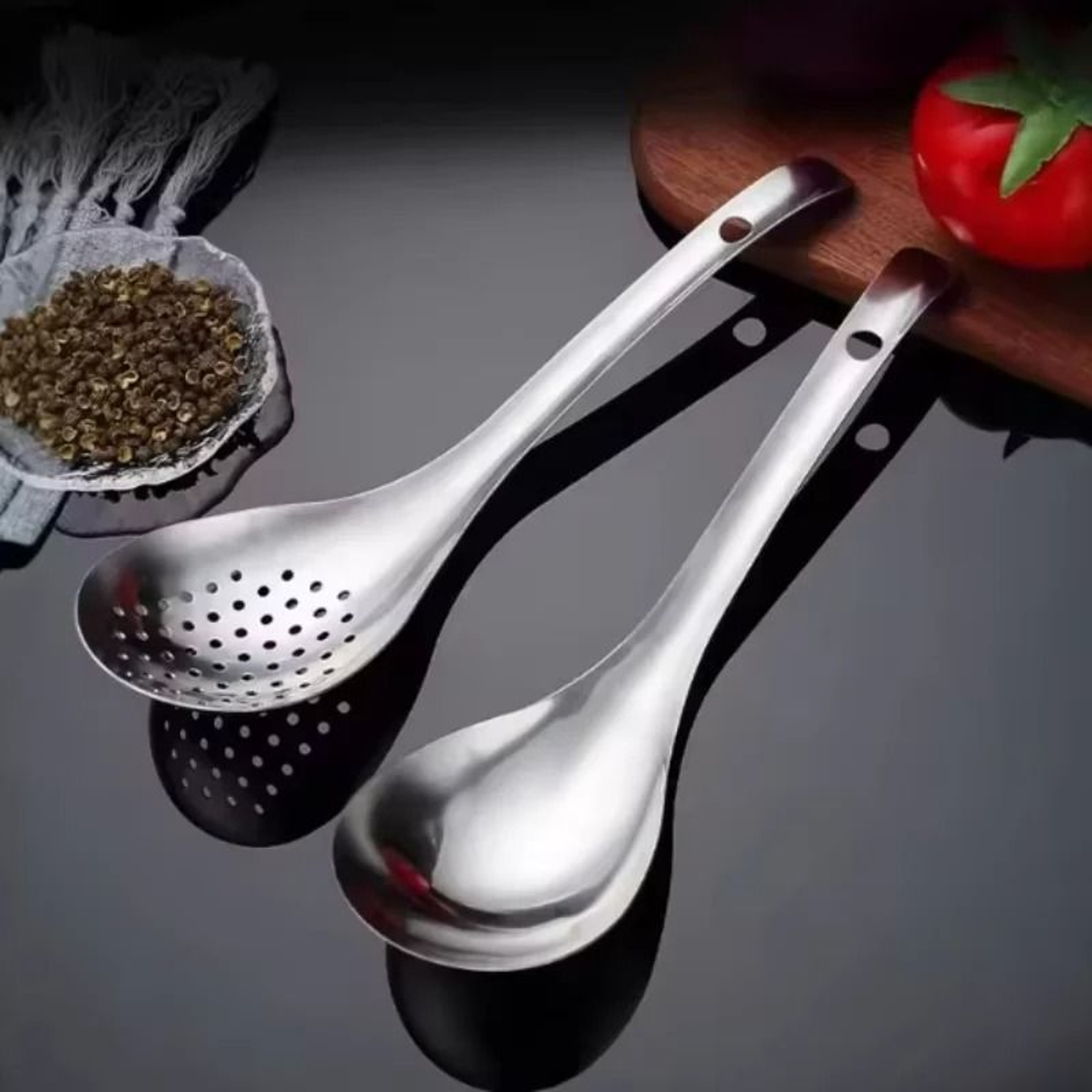 304 Stainless Steel Precision Strainer  Skimmer Spoon 3