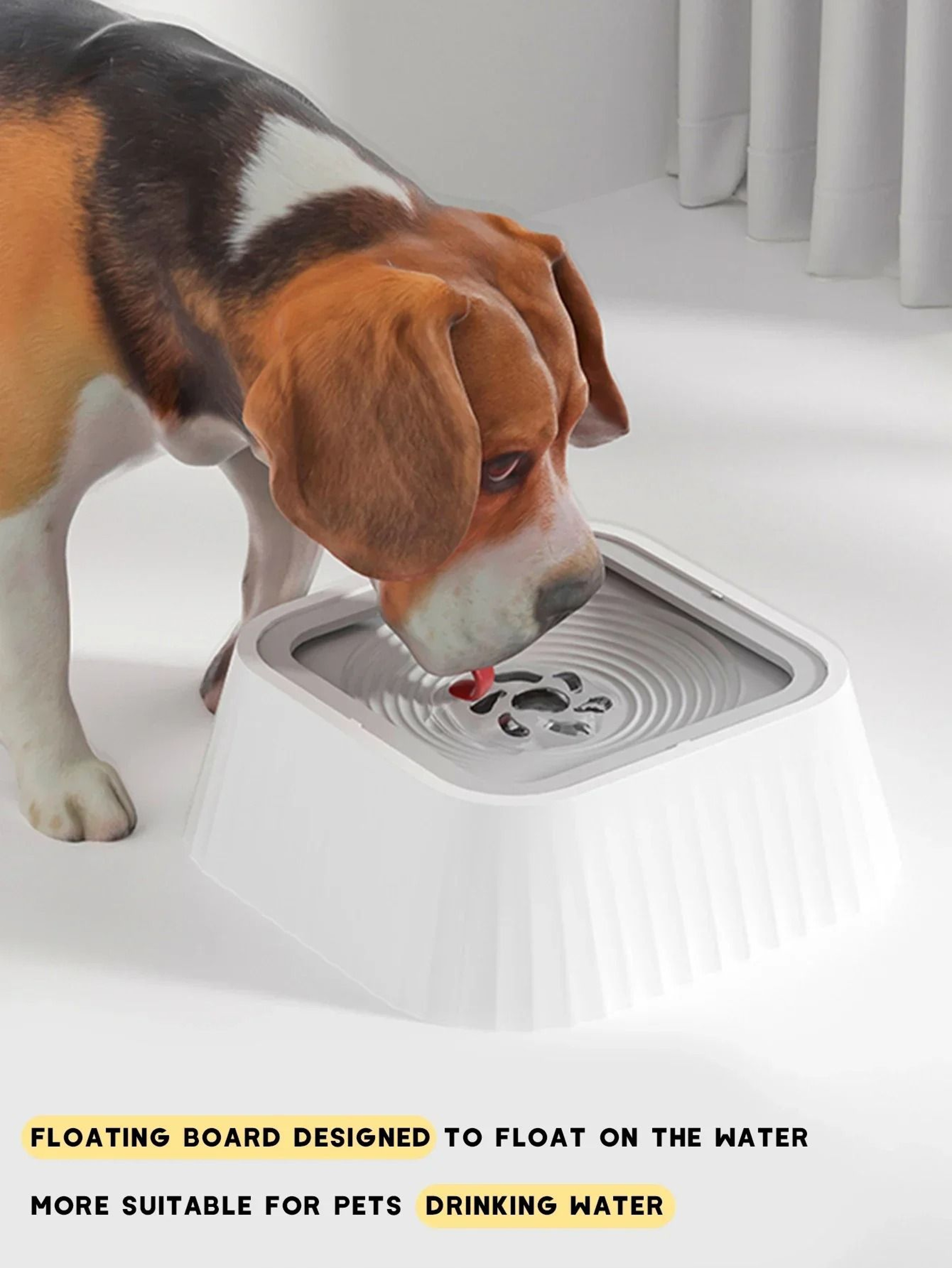 AntiSplash Floating Pet Water Fountain 0