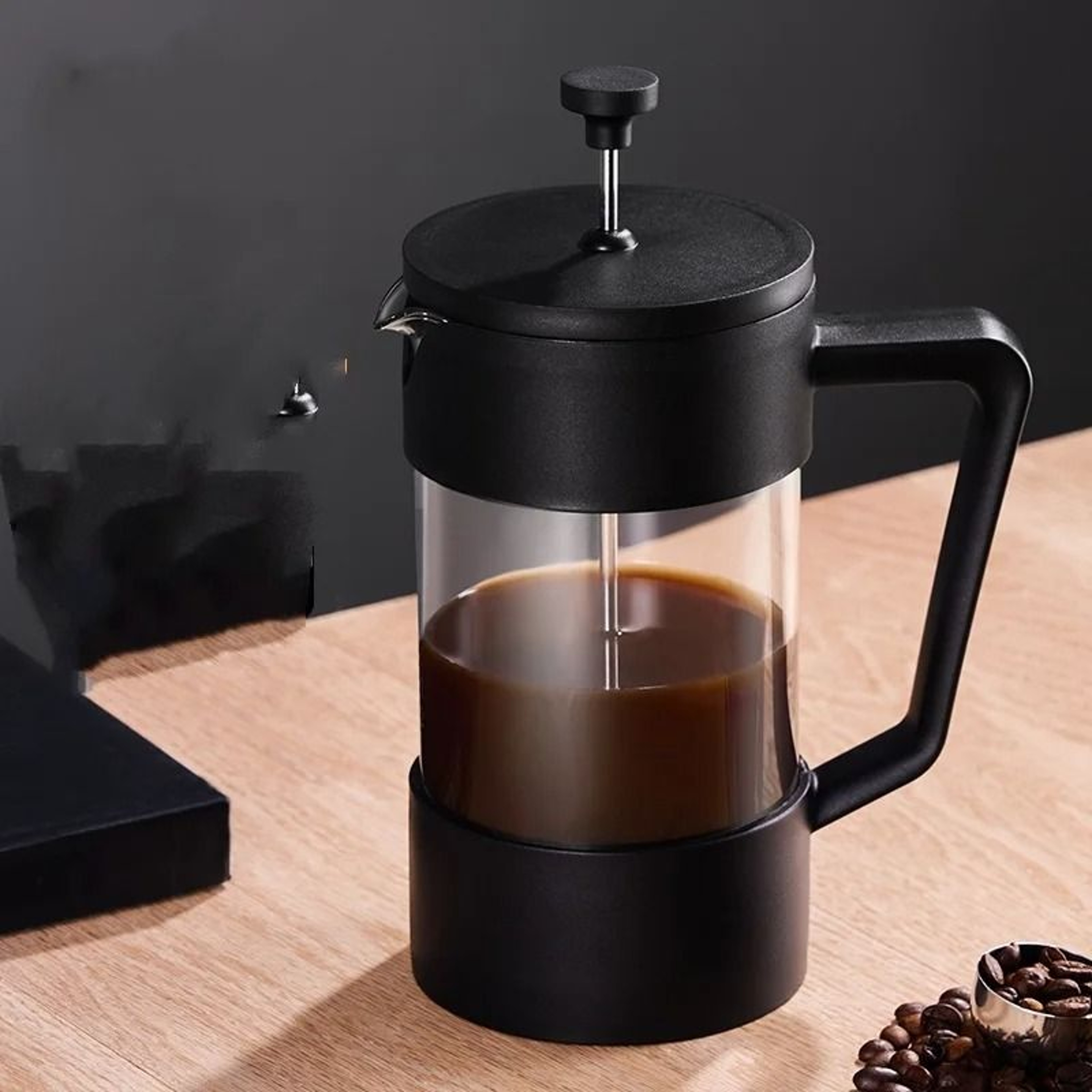 Glass French Press Coffee Maker  HeatResistant Borosilicate Brew Pot 9