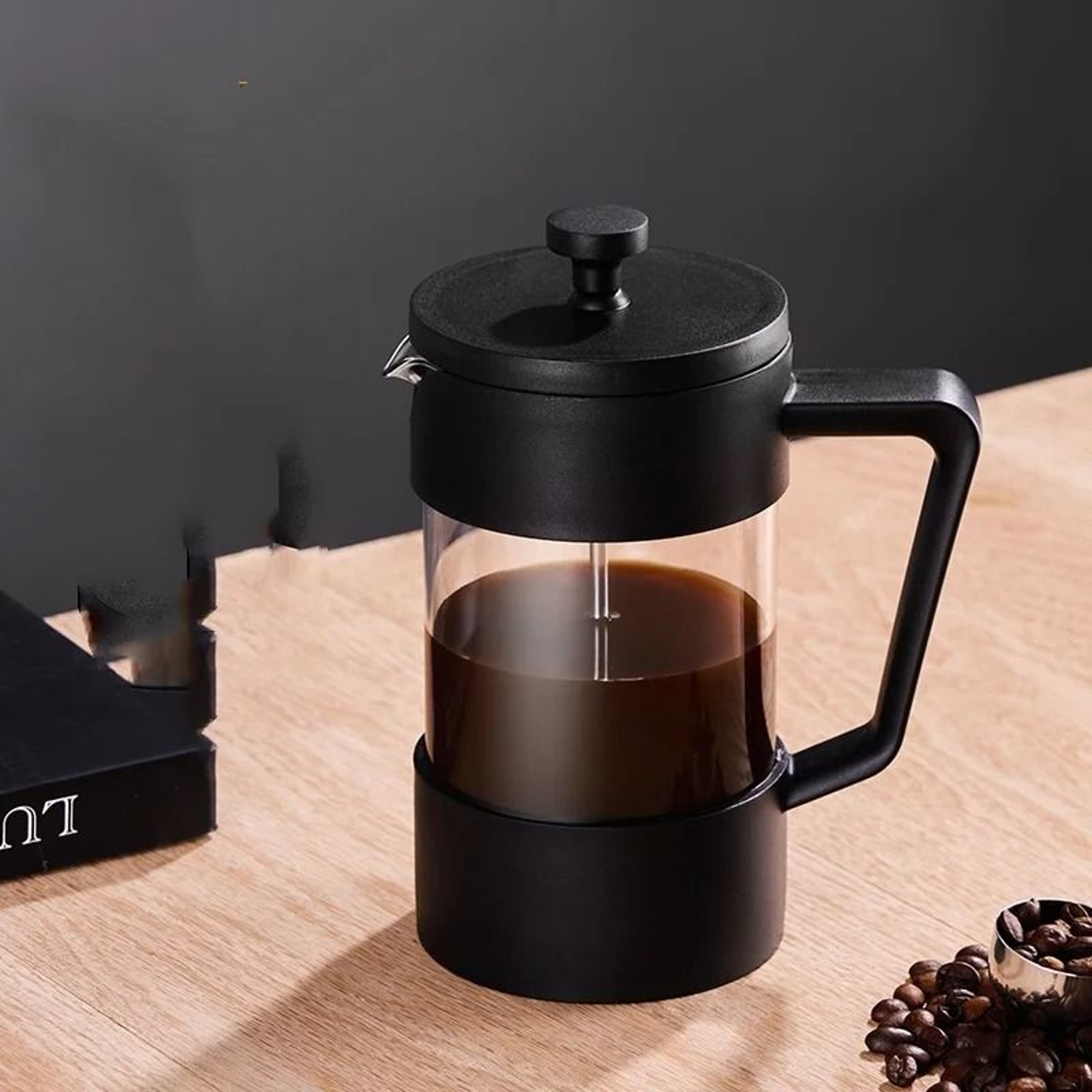 Glass French Press Coffee Maker  HeatResistant Borosilicate Brew Pot 7