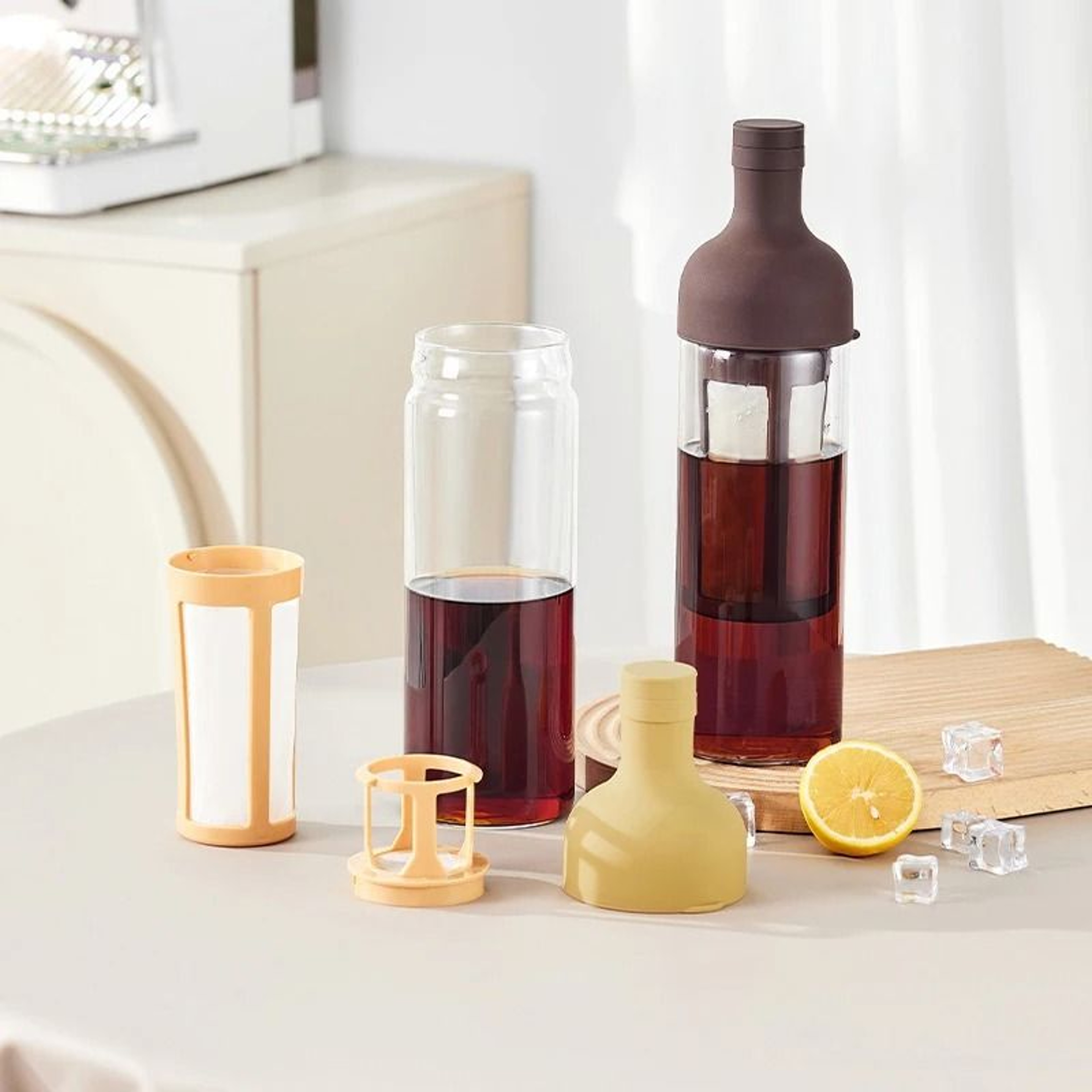 Crystal Brew Glass Cold Brewer  900ML Refrigerator Iced Coffee  Tea Maker 5