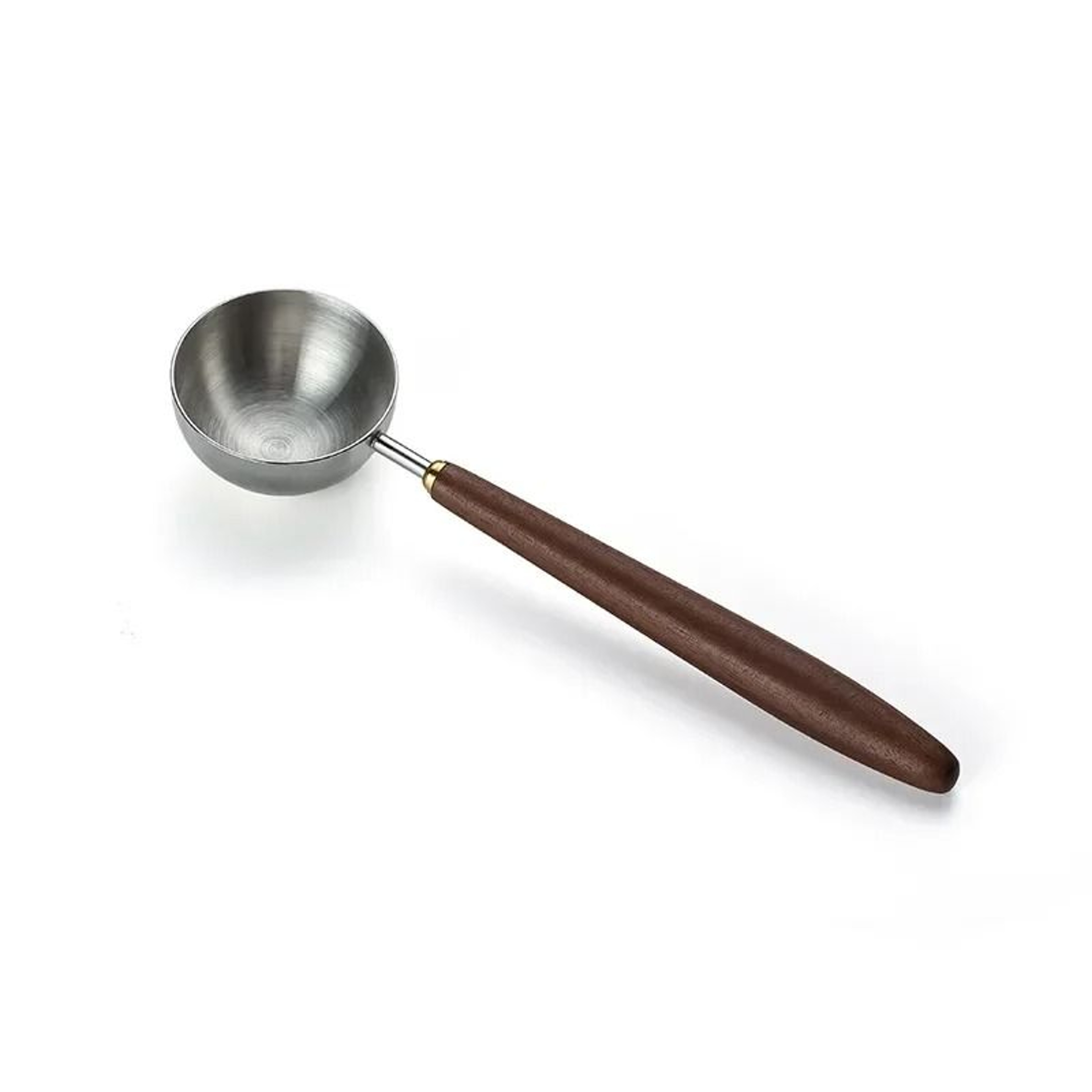 Walnut Handle Stainless Steel Coffee Scoop  Premium 25ml Measuring Spoon 5