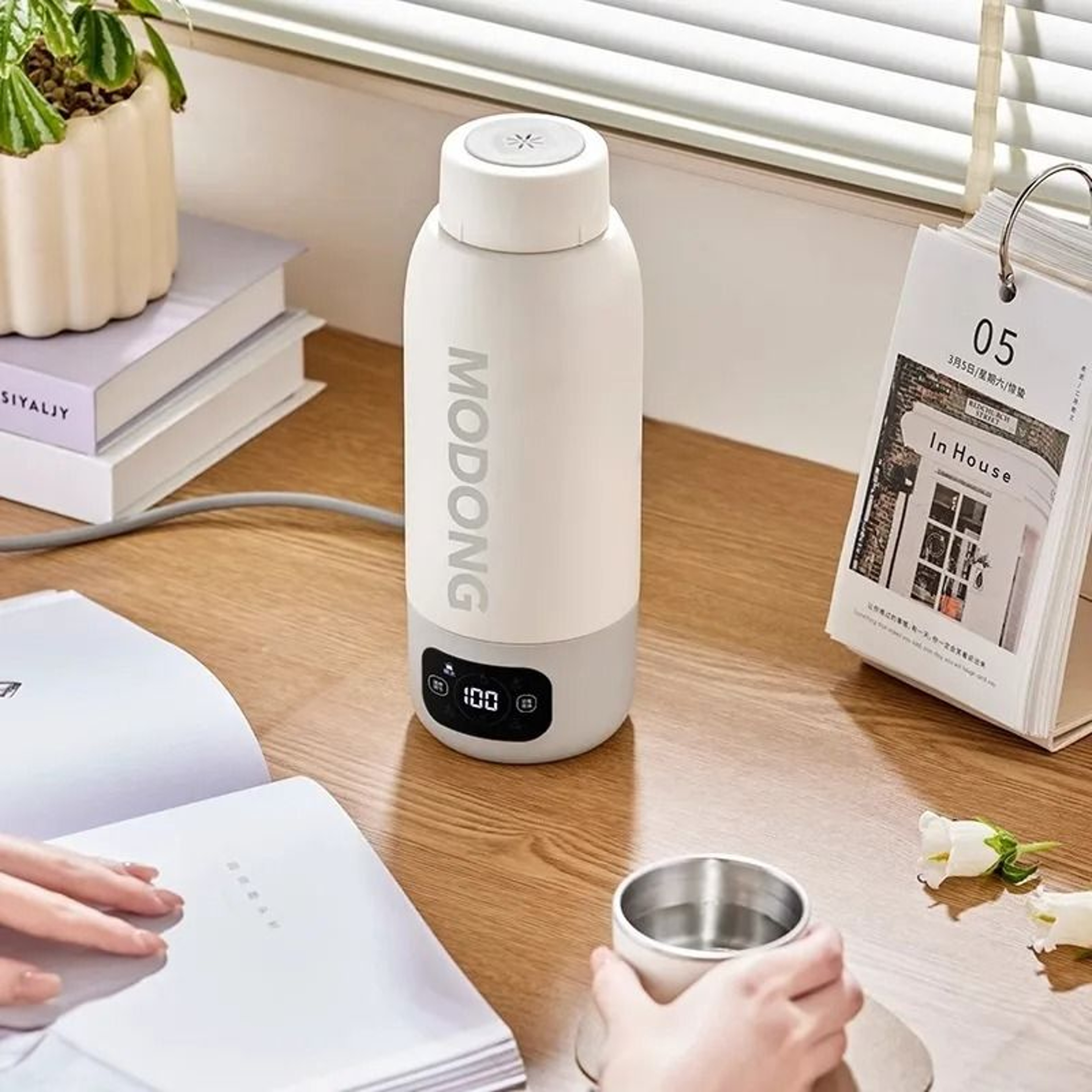 Smart Travel Heating Cup  600ml Portable Electric Kettle With Precision Temperature 5