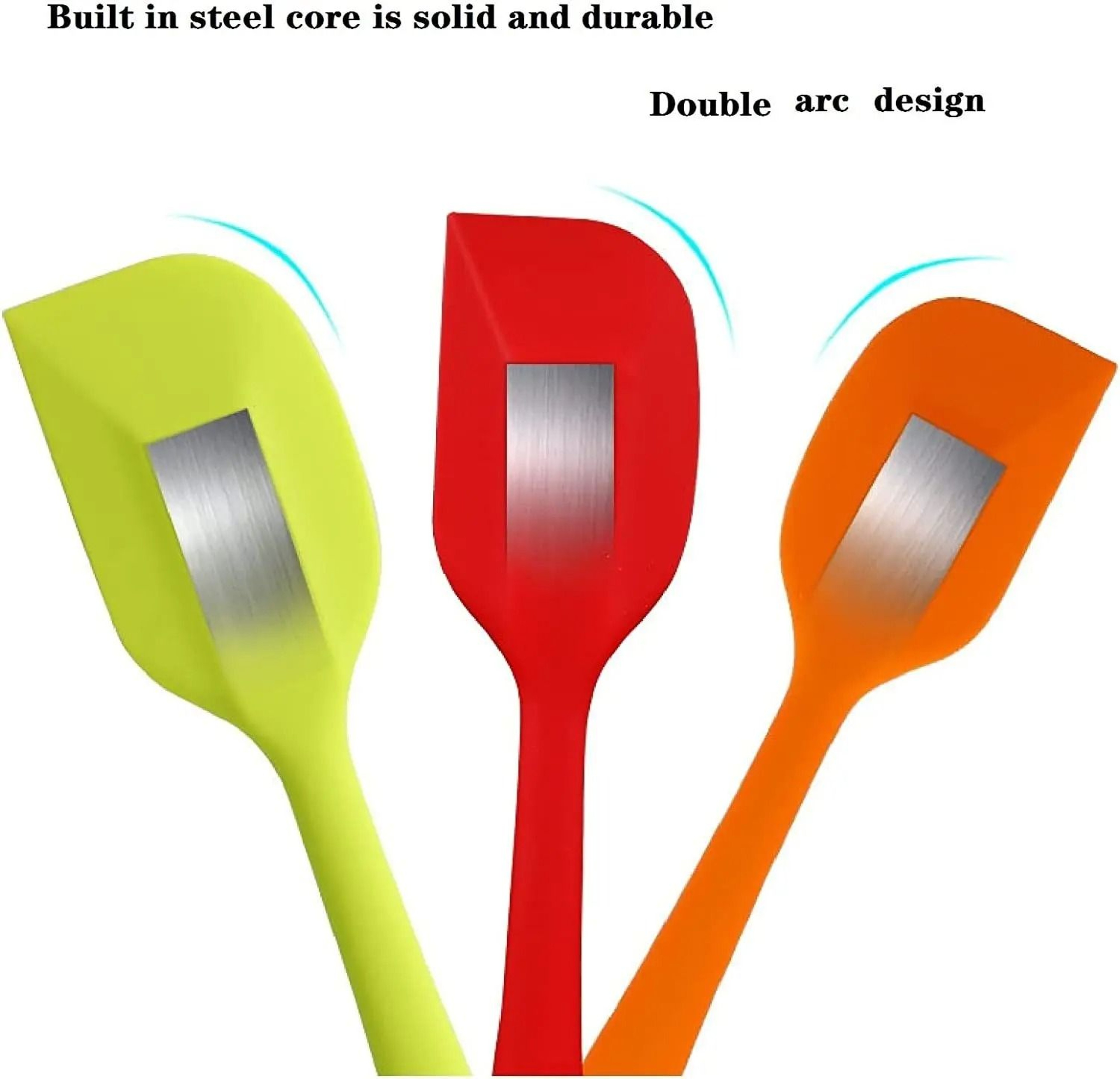 HighTemperature Integrated Silicone Scraper  Seamless Cake Smoothing  Baking Tool 5