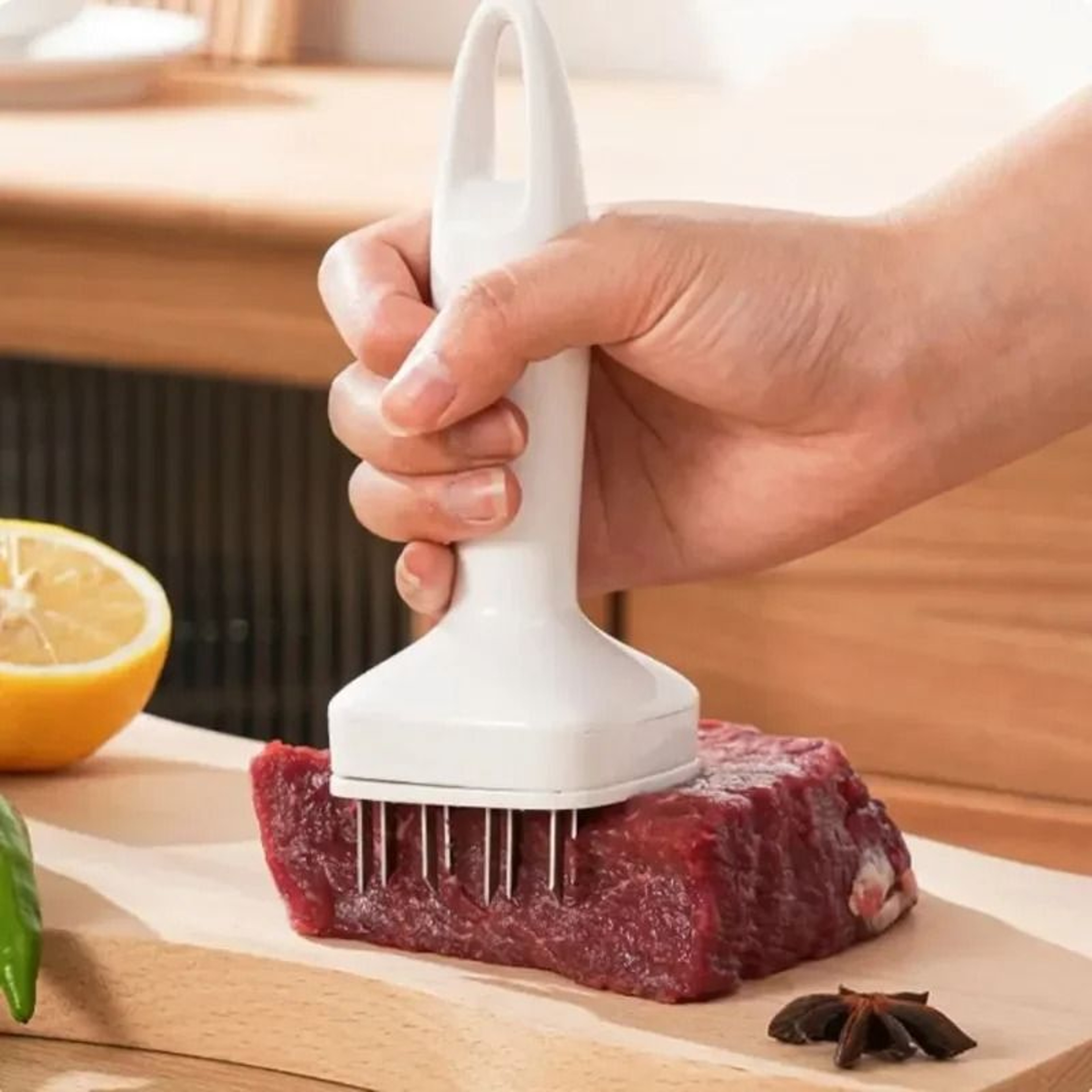 24Needle Meat Tenderizer  Automatic Rebound Steak Puncture Device 5