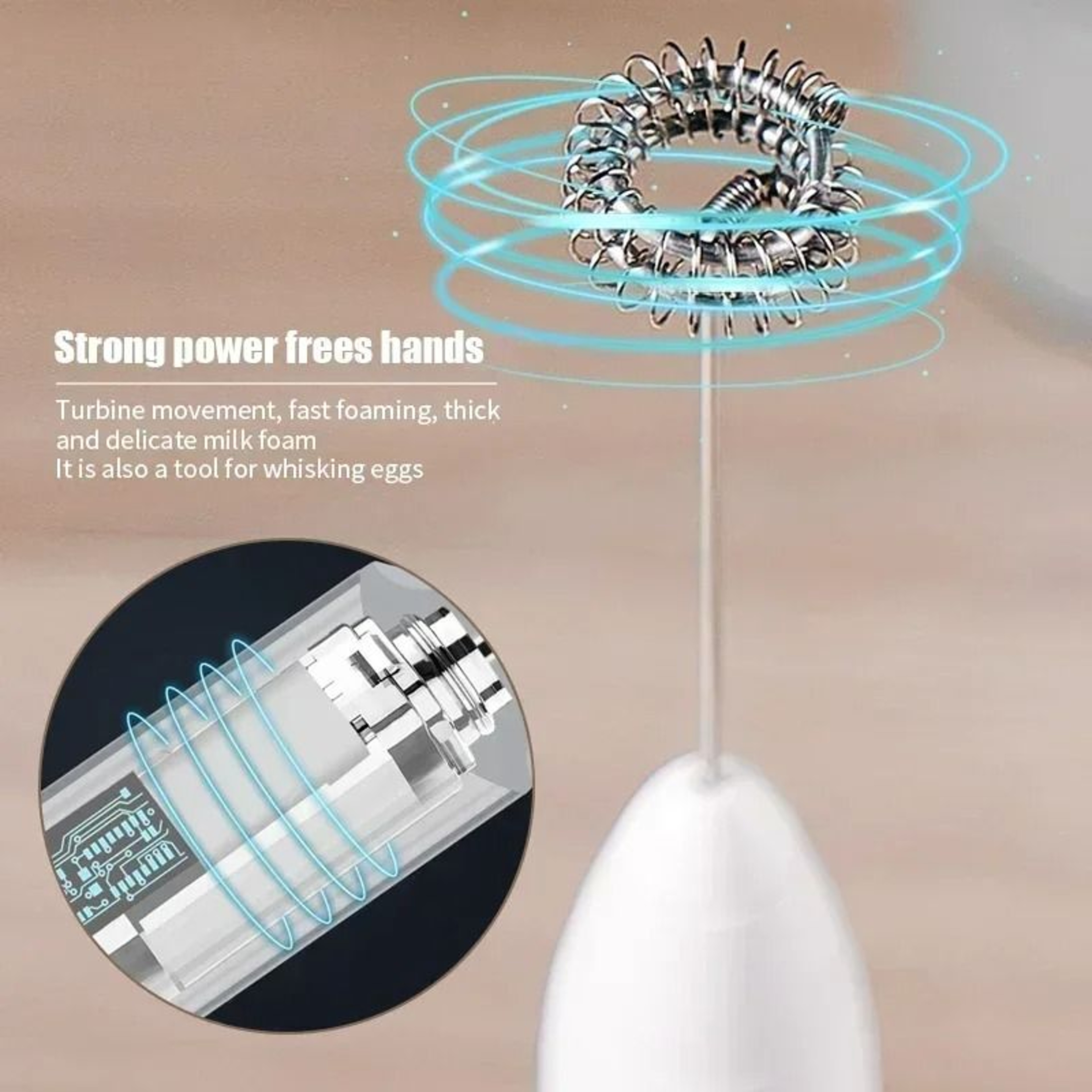 Portable USB Electric Egg Beater  Handheld Coffee Frother  Cream Whipper 5