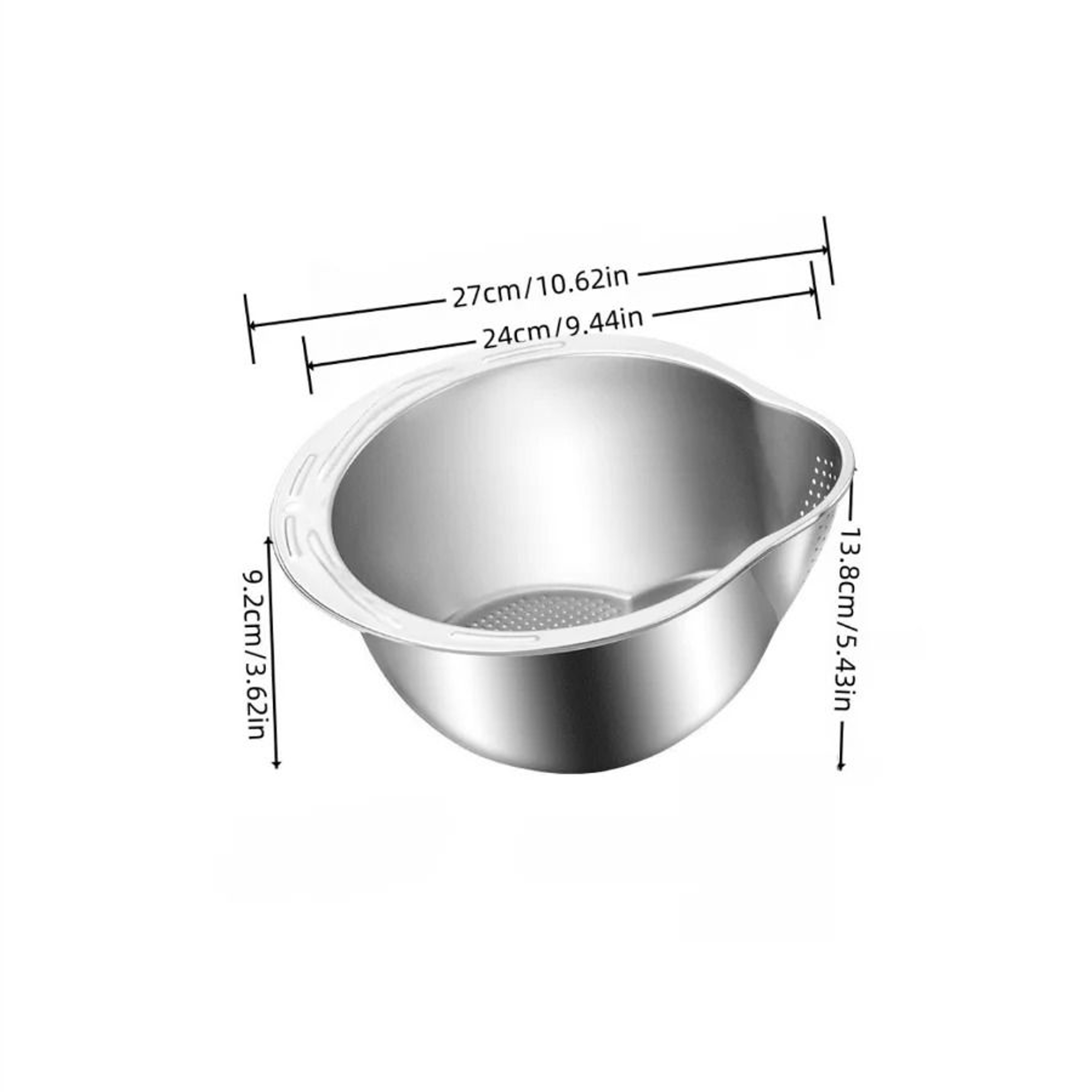 Stainless Steel Rice  Vegetable Washing Basket  MultiFunctional Kitchen Drain Basin 6